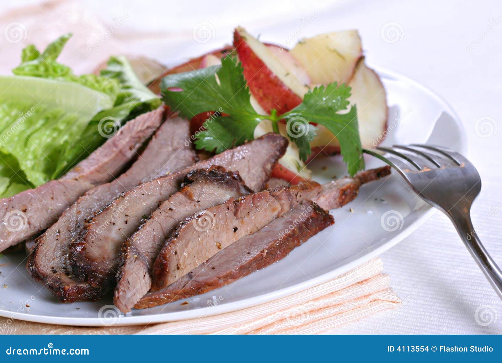 Tender beef sirloin stock photo. Image of restaurant, cherry 4113554