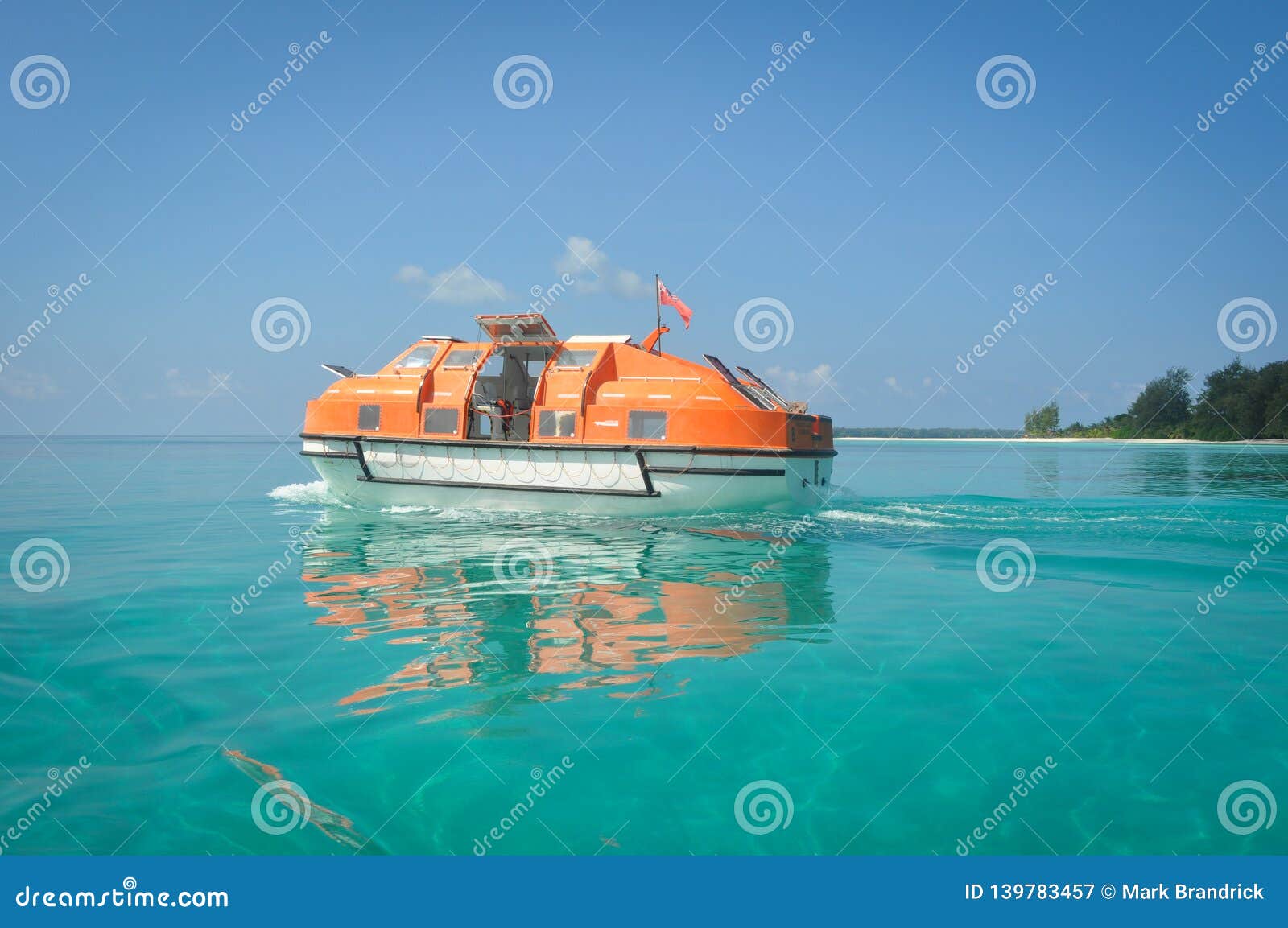 Tender Boat On Clear Ocean Water Editorial Photography Image Of 