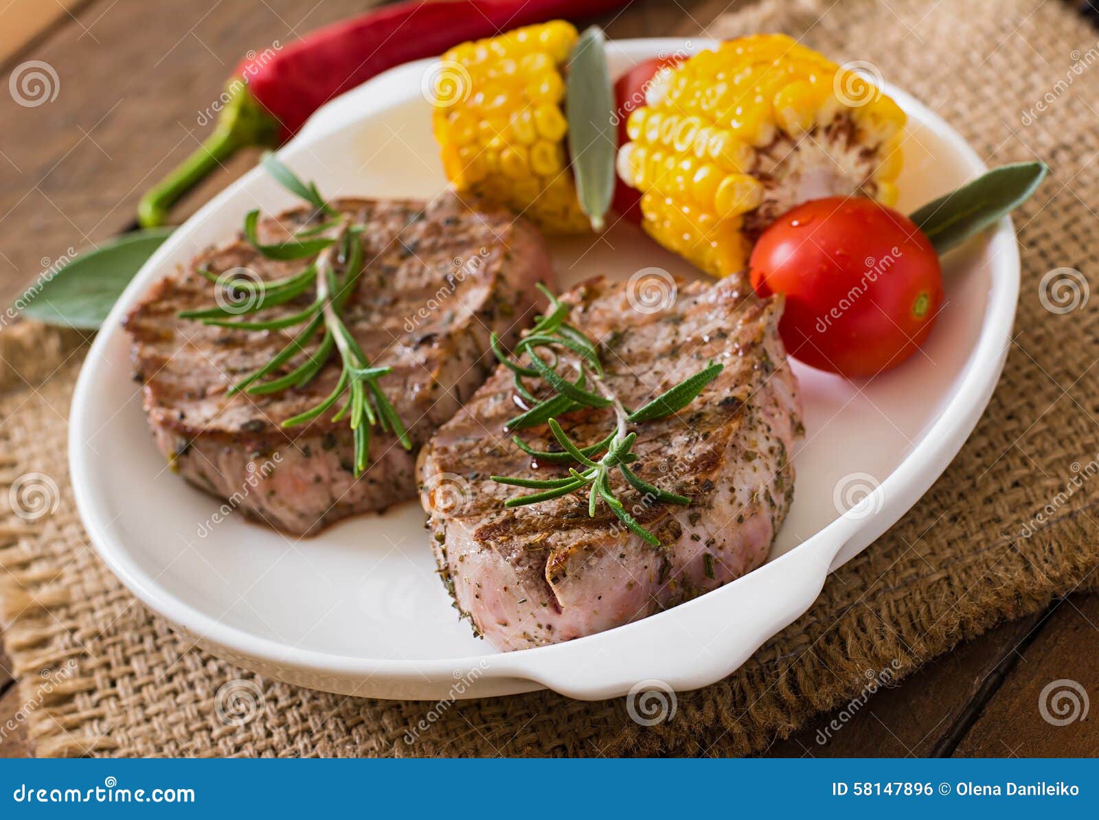 Tender and Juicy Veal Steak Stock Photo Image of dieting, grill 58147896