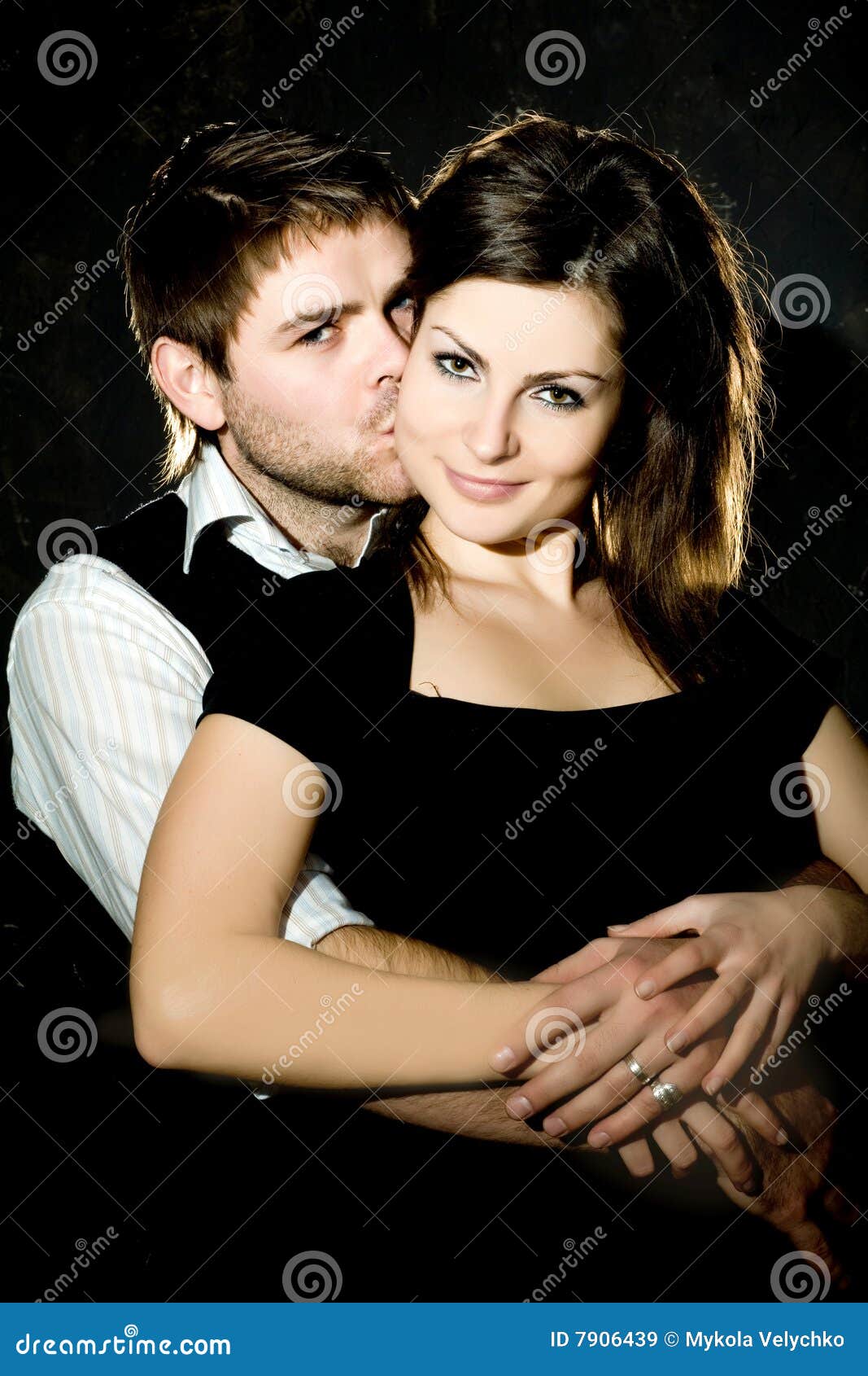 Tender kiss stock image. Image of young, adult, affectionate 7906439