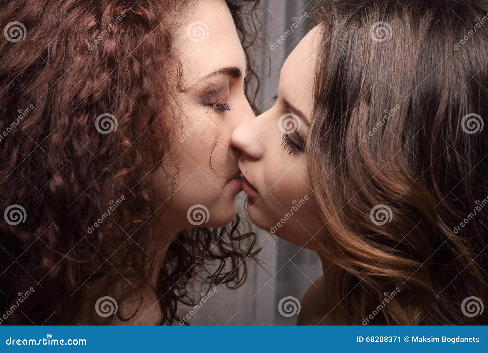 Tender Lesbian Kiss