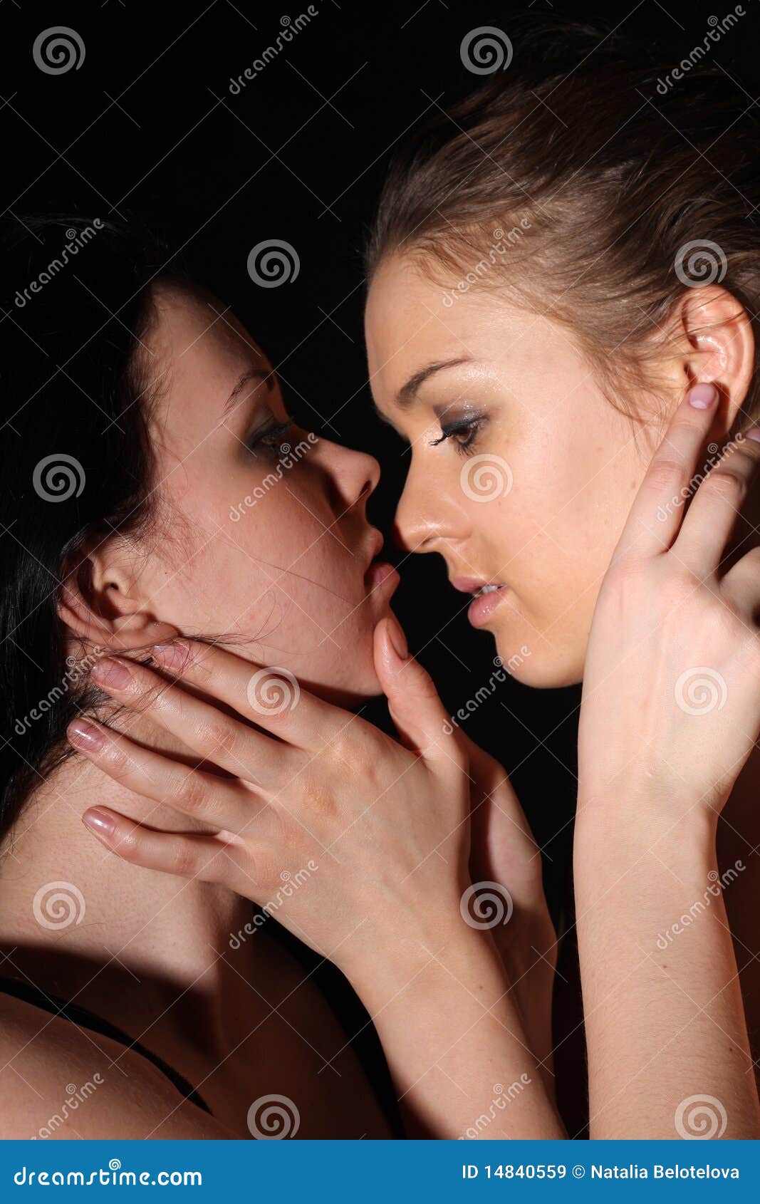 Tender Lesbian Kiss