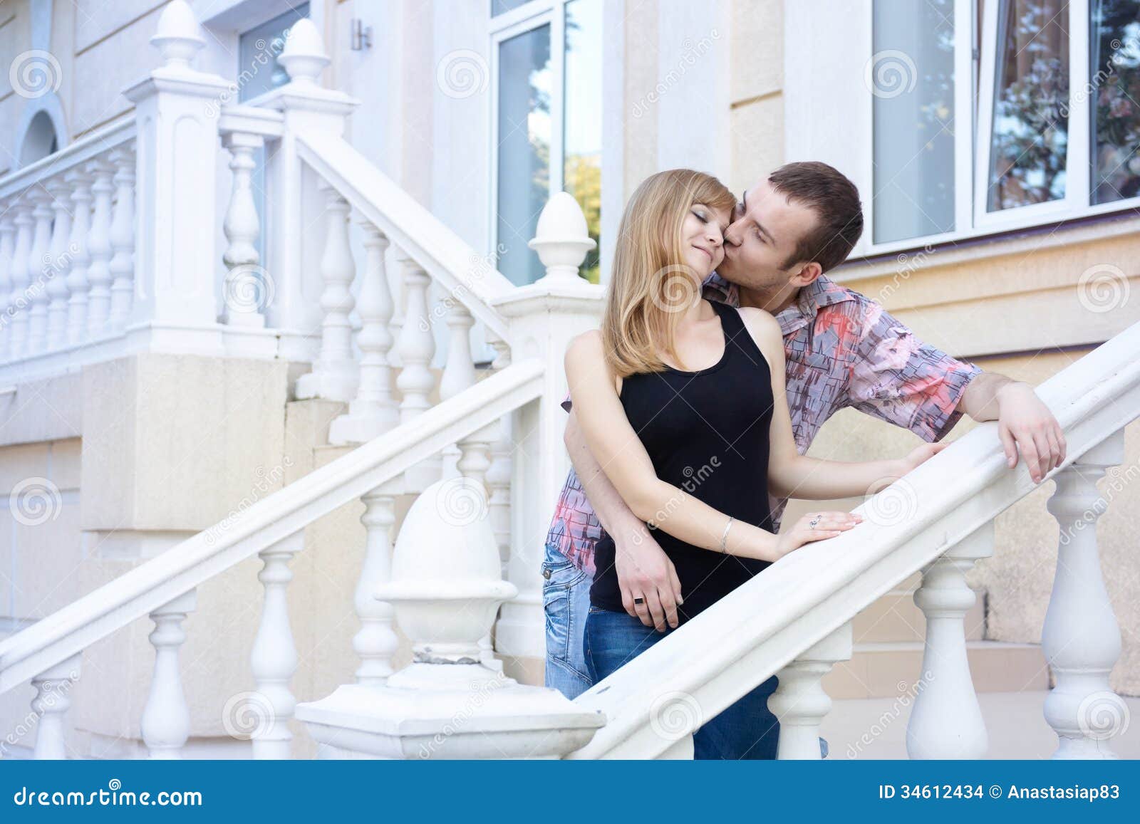 Tender Kisses on the First Date Stock Photo Image of couple