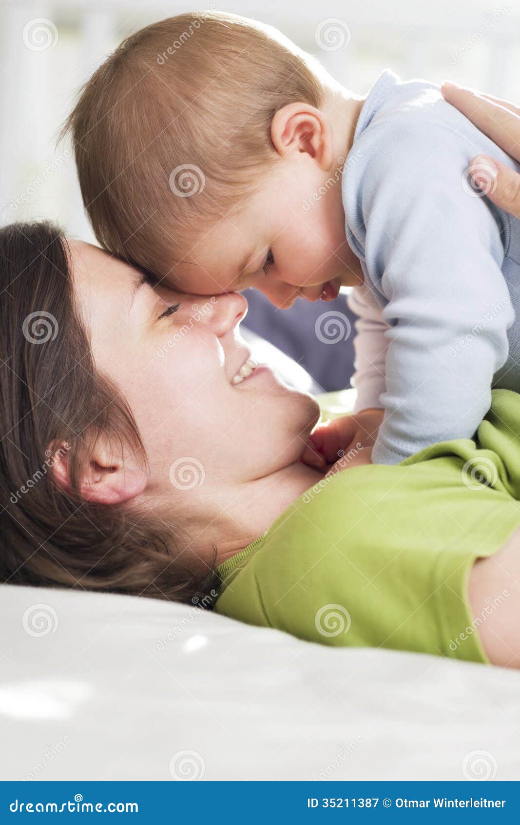 Tender Moments Joyful Mother Embracing Her