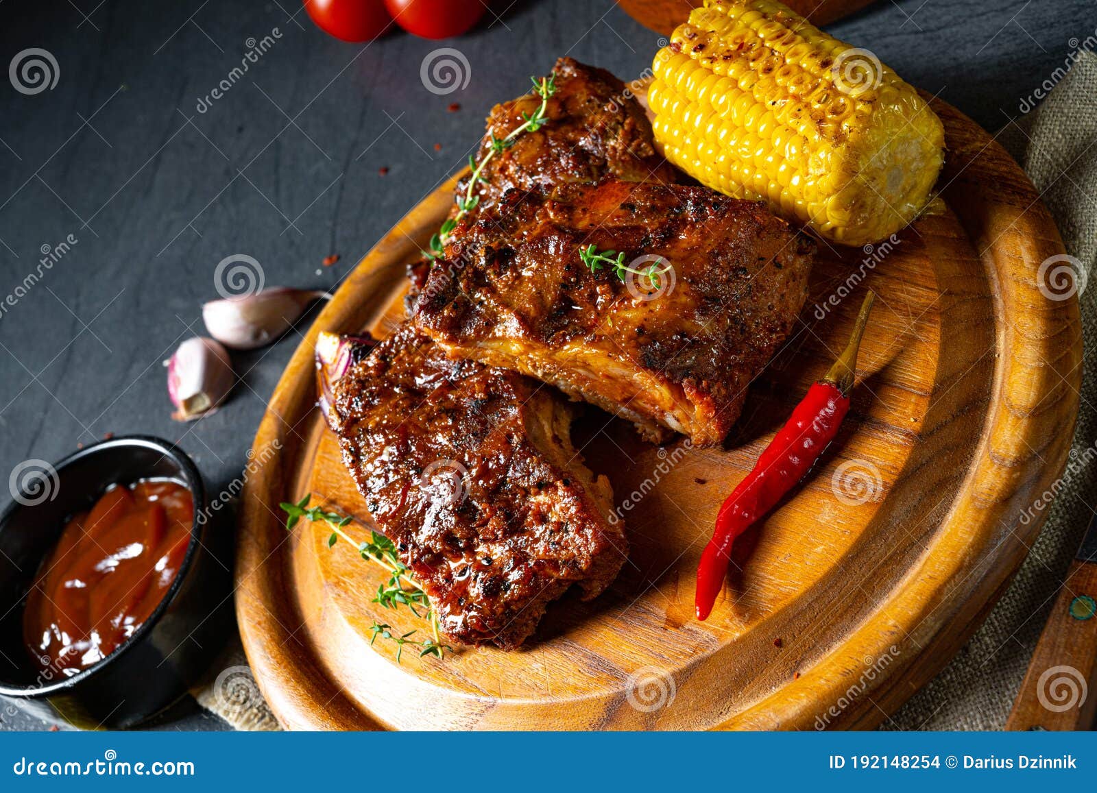 Tender Spare Ribs from the Grill Stock Photo Image of american, meat