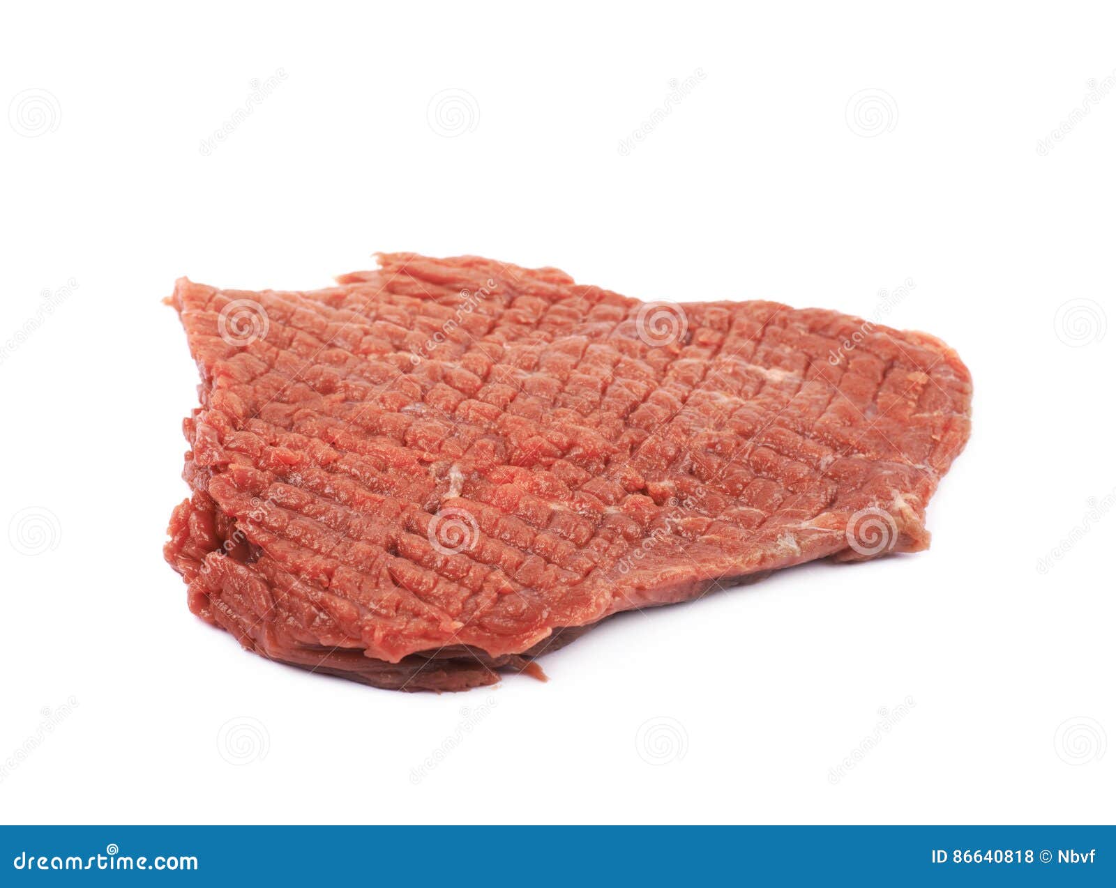 Tenderized Slice of Beef Isolated Stock Photo Image of barbecue, meat