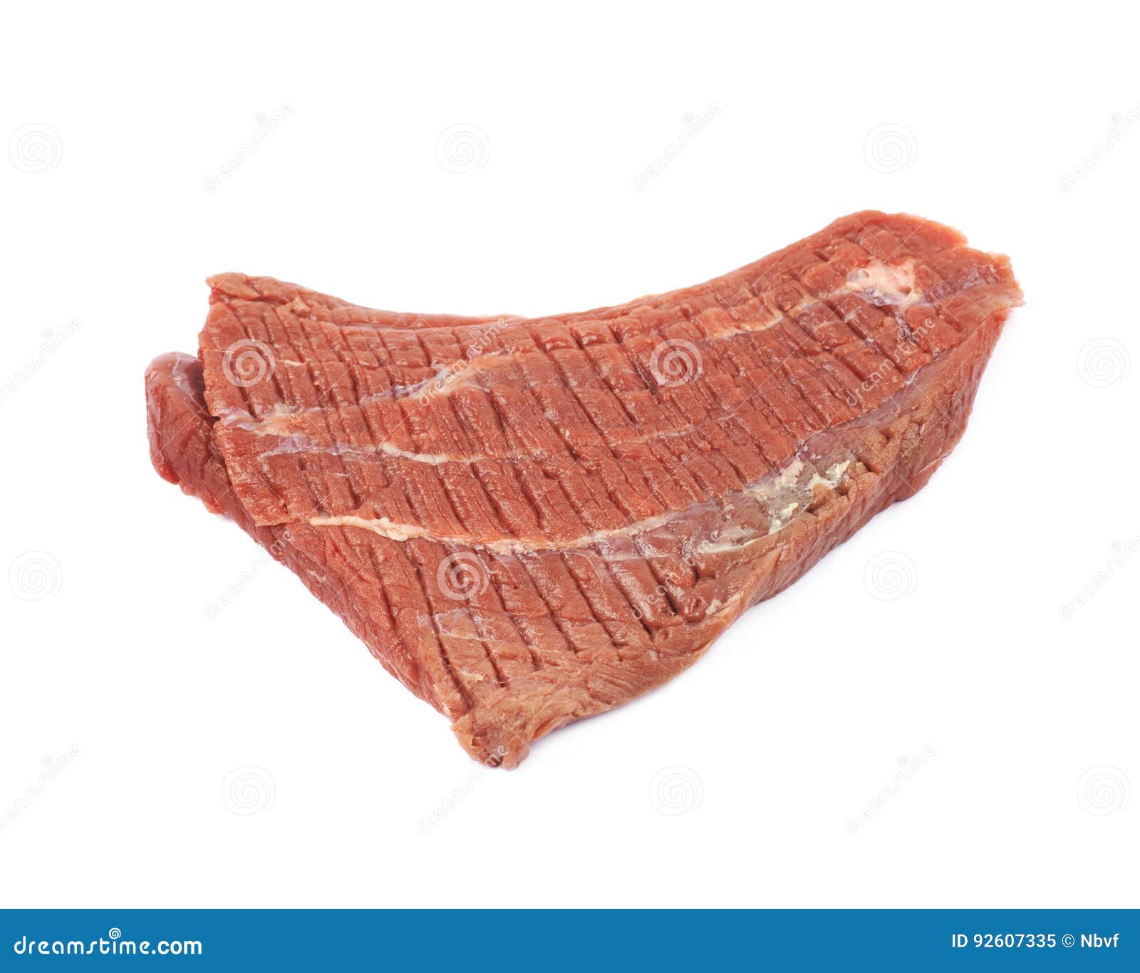Tenderized Slice of Beef Isolated Stock Image Image of lean, food