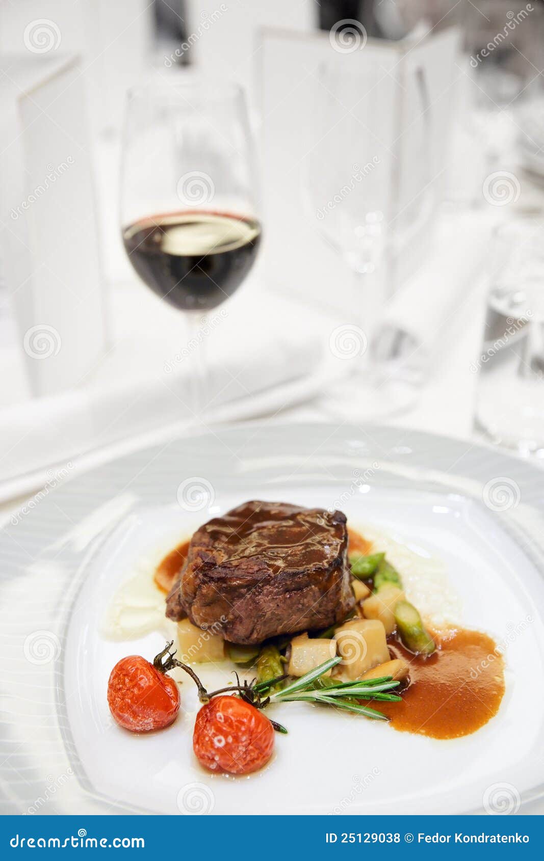 Tenderloin Steak on Restaurant Table Stock Photo Image of cuisine