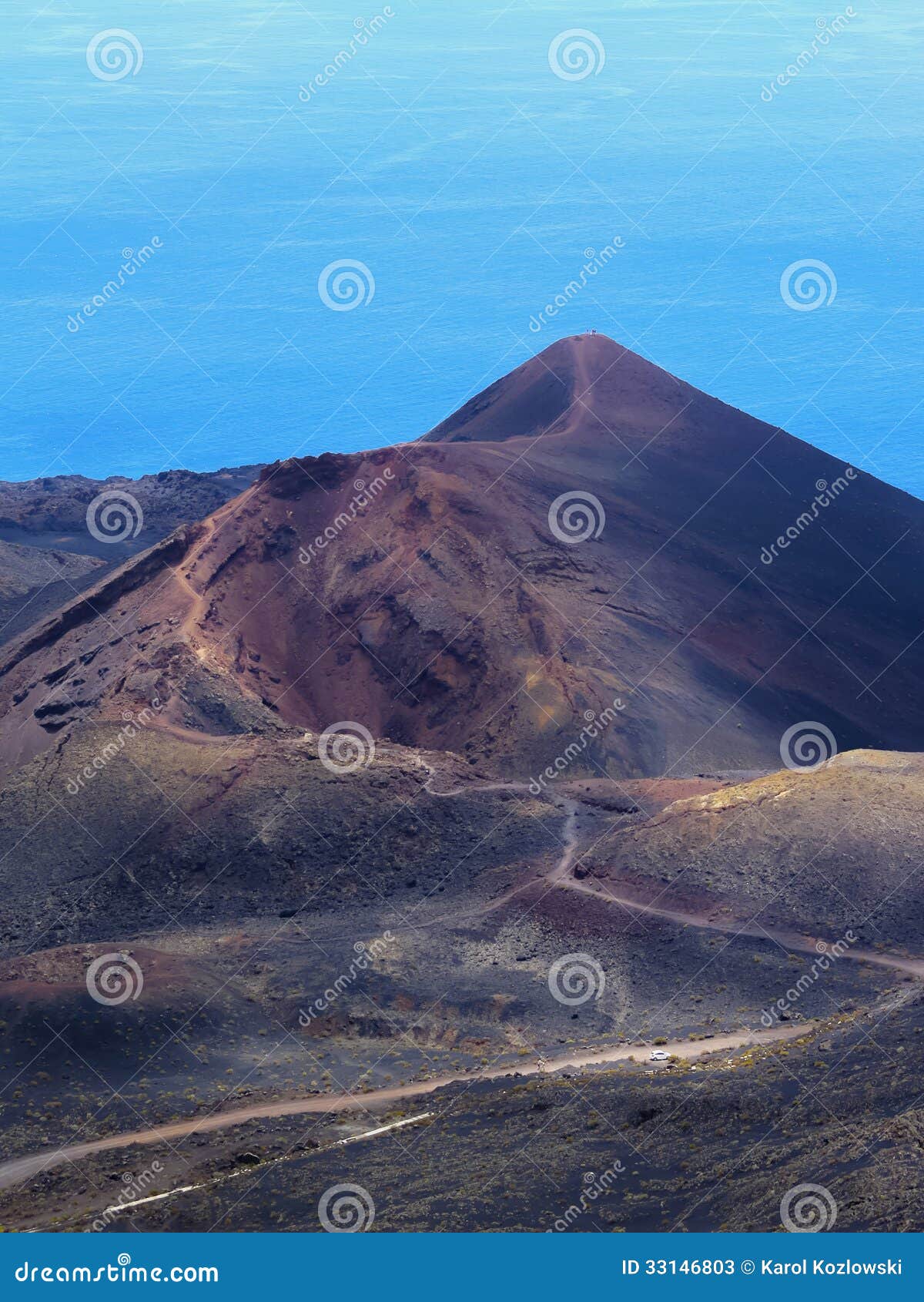 teneguia volcano and fuencaliente volcanic landscape on la palma