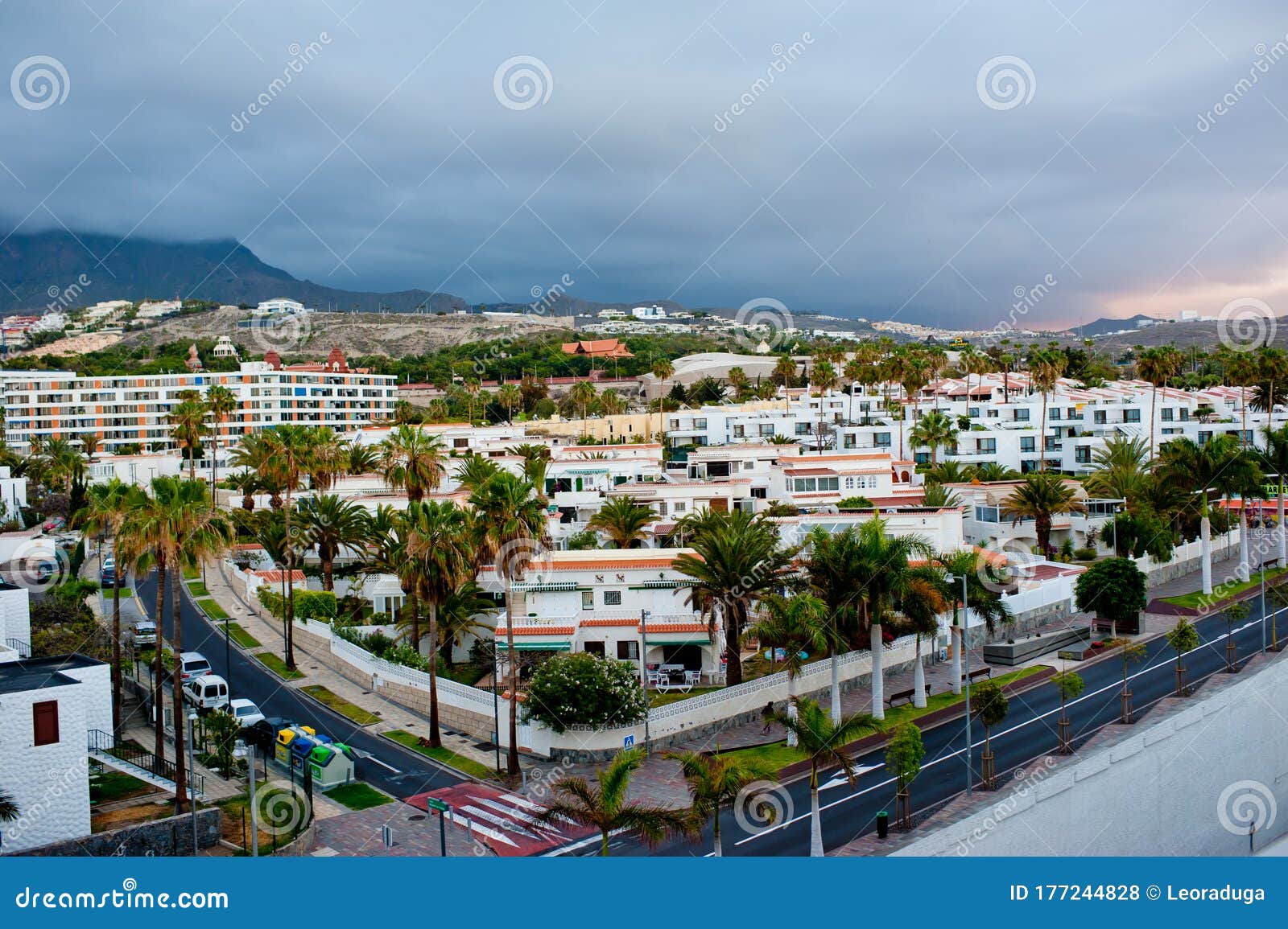 Tenerife, Spain - April 13, 2018: Beautiful View of the City. Editorial ...