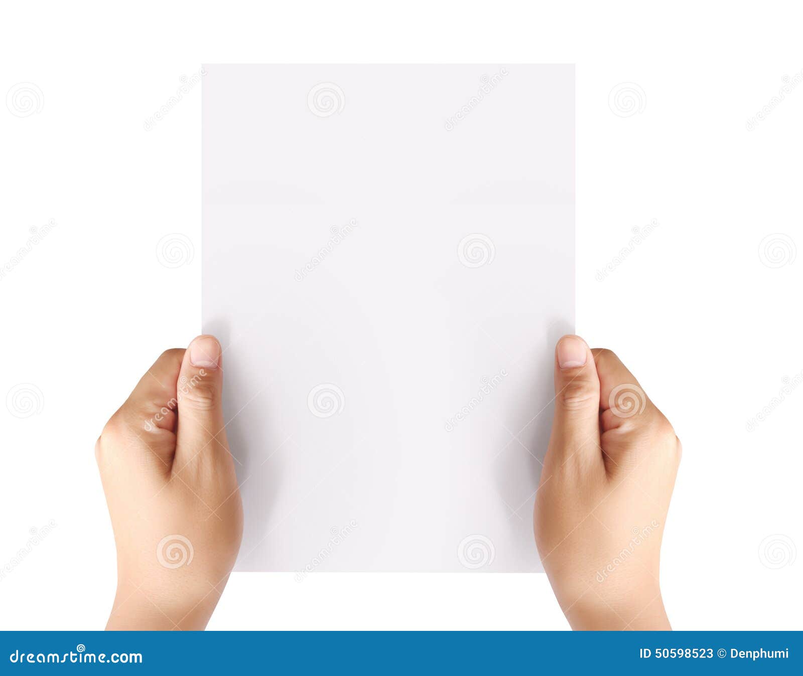 Tenir Le Papier Blanc Du Blanc A4 Image stock - Image du carte, humain:  50598523