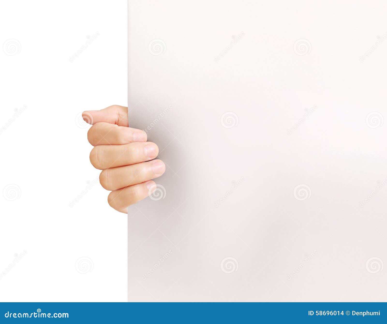 Tenir Le Papier Blanc Du Blanc A4 Photo stock - Image du cache, message:  58696014