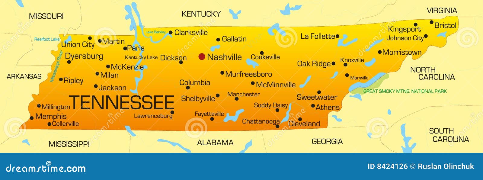 free clipart map of tennessee - photo #49