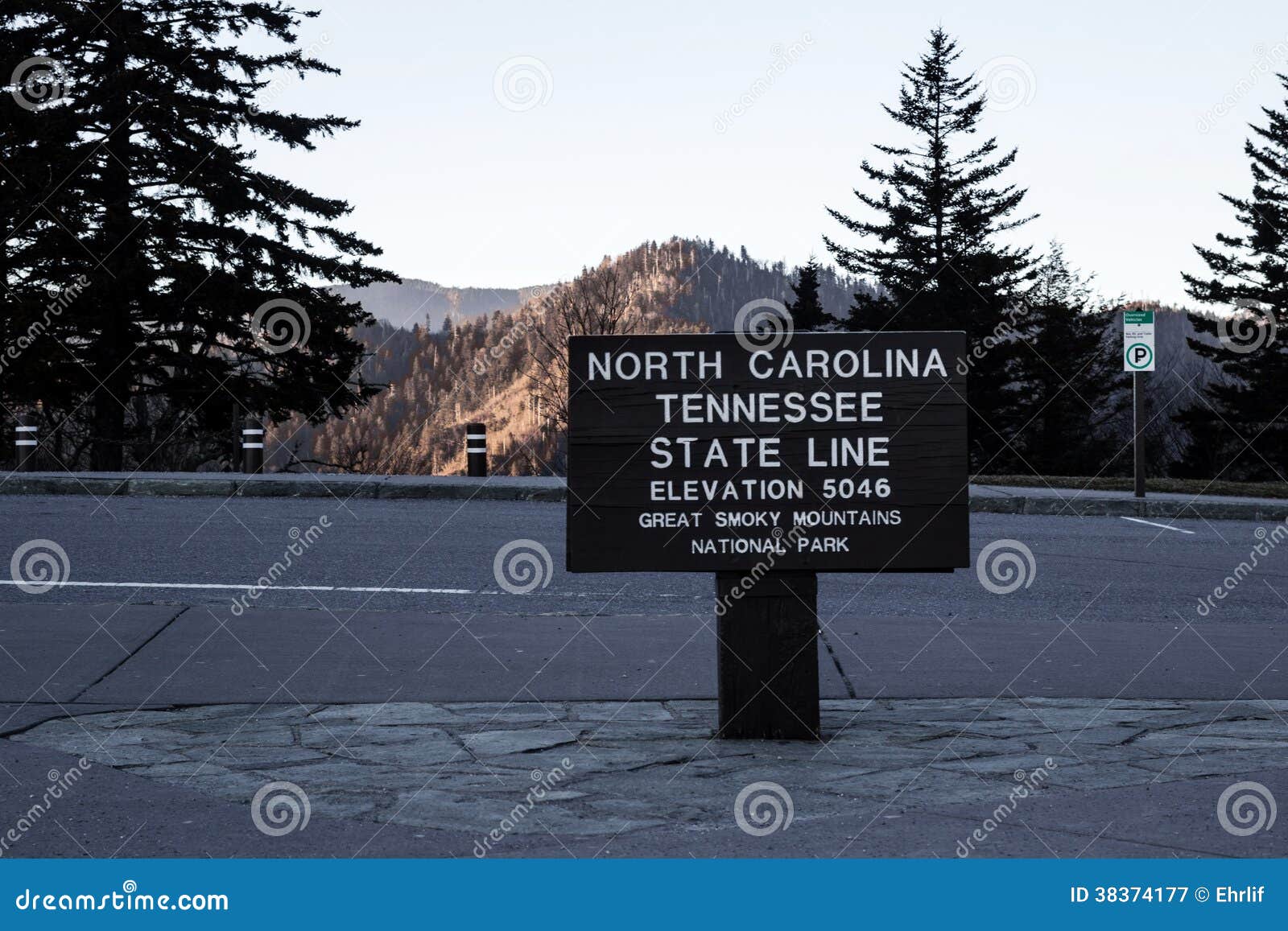 Tennessee and Carolina Border Stock Image Image of exploration, line