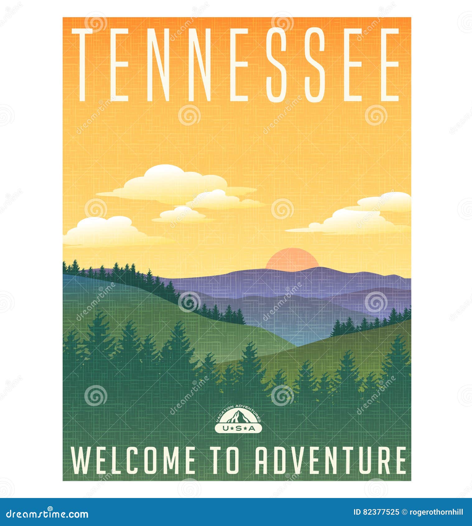 tennessee, united states travel poster