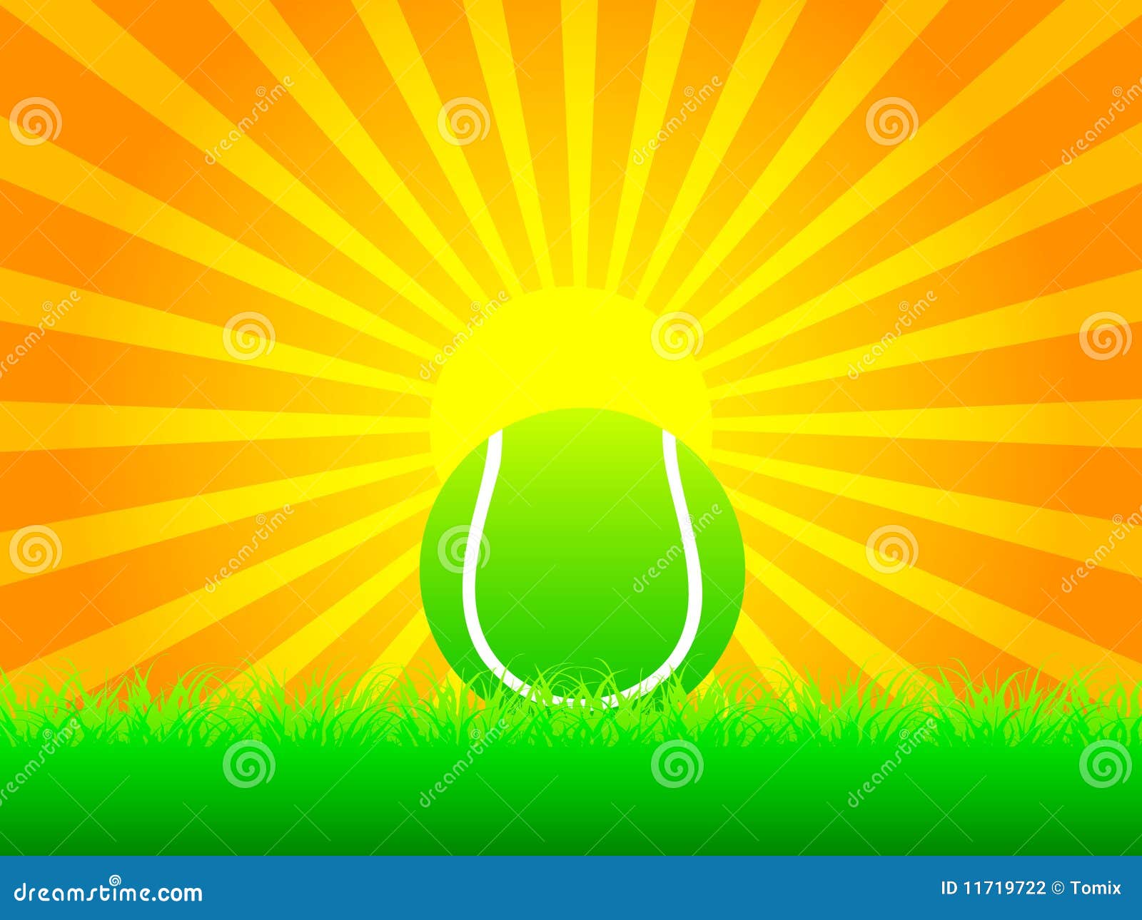Tennis ball stock vector. Illustration of rays, round - 11719722