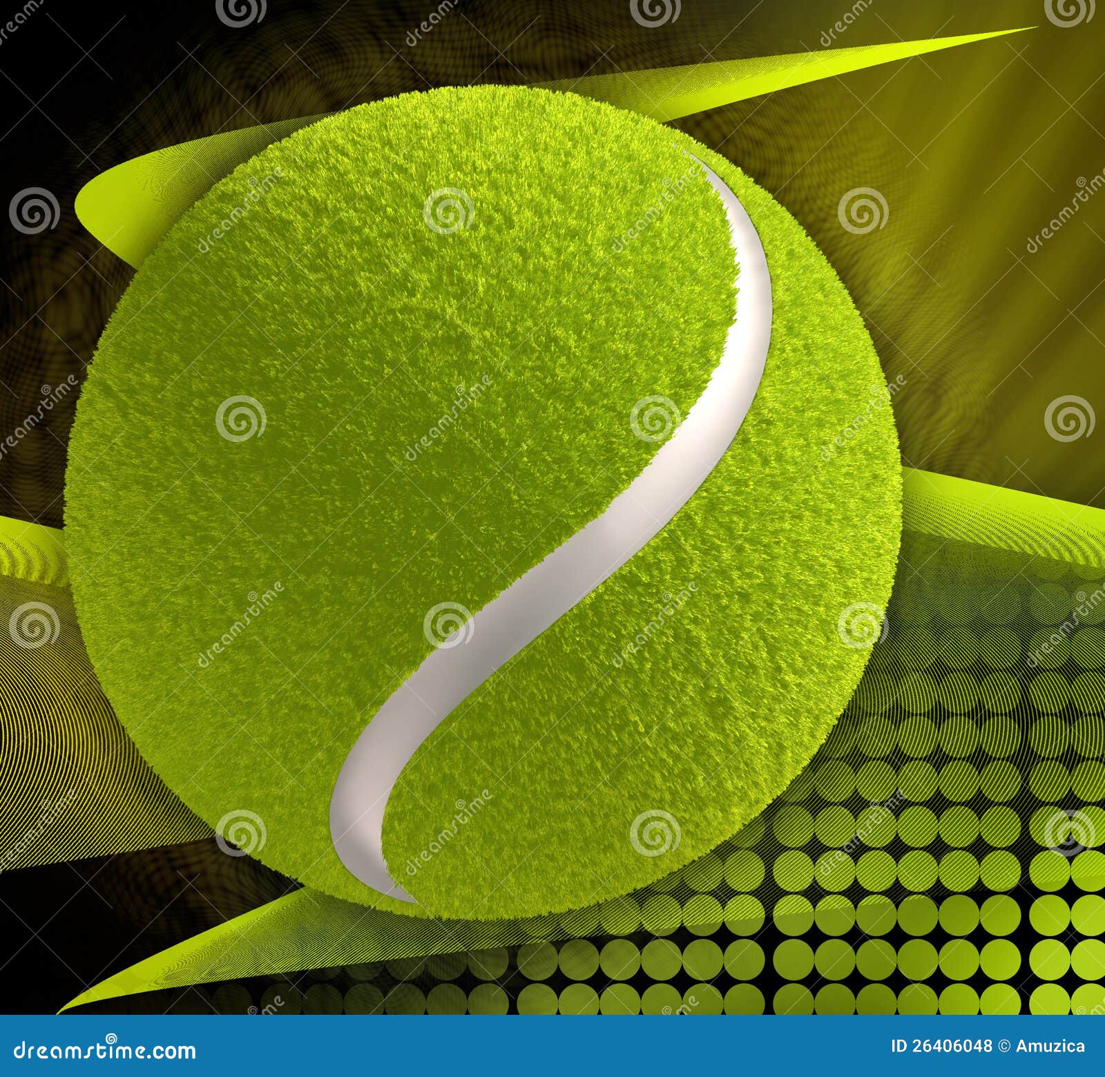 Tennis Ball on Abstract Background Stock Illustration Illustration of