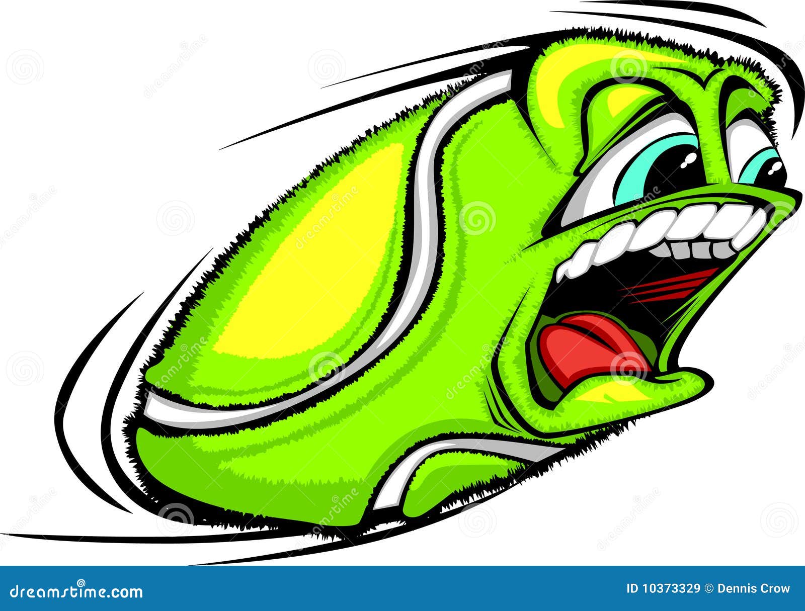 Tennis Ball Face Vector Illustration Stock Vector Illustration of
