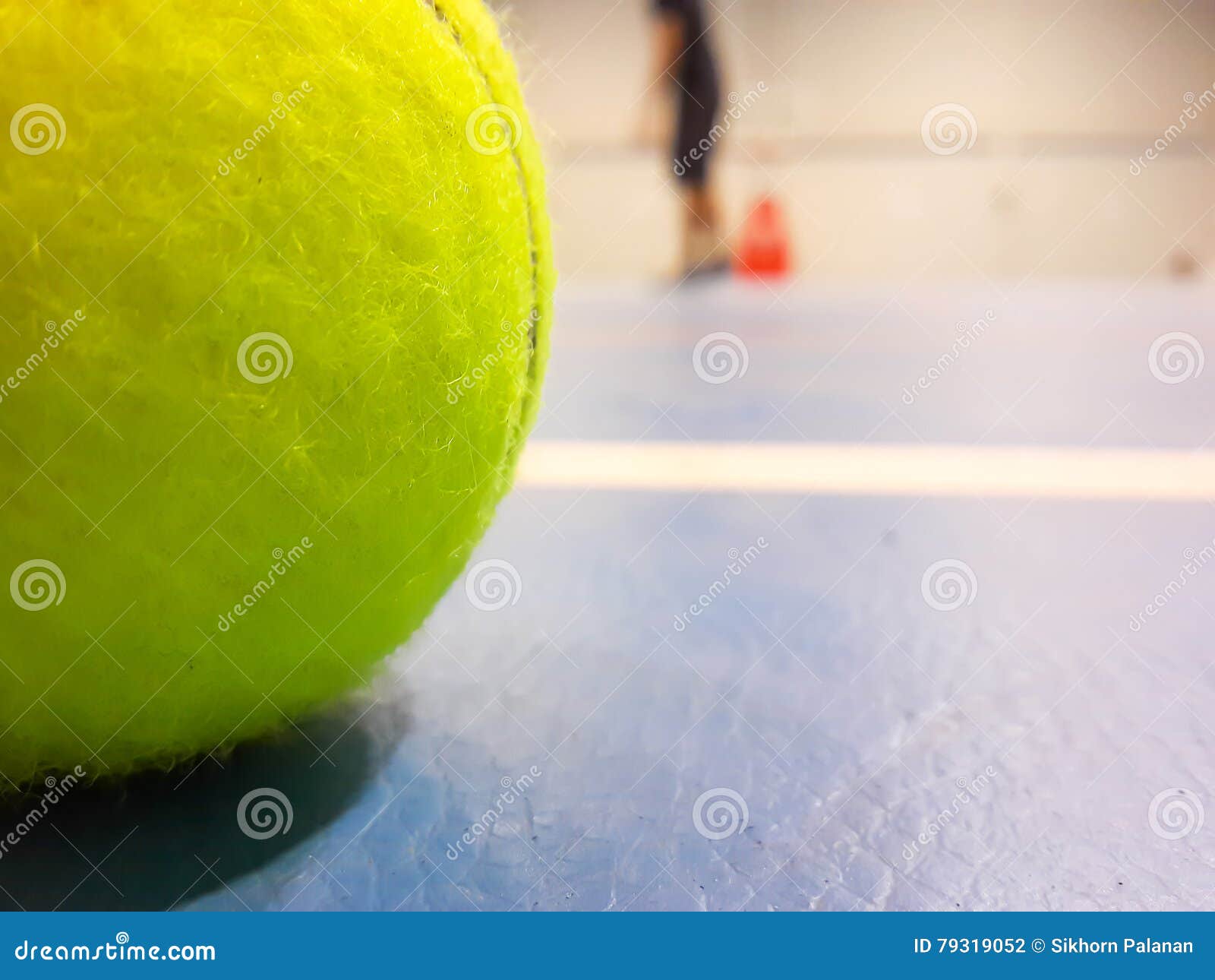 Tennis ball on ground stock photo. Image of recreation 79319052