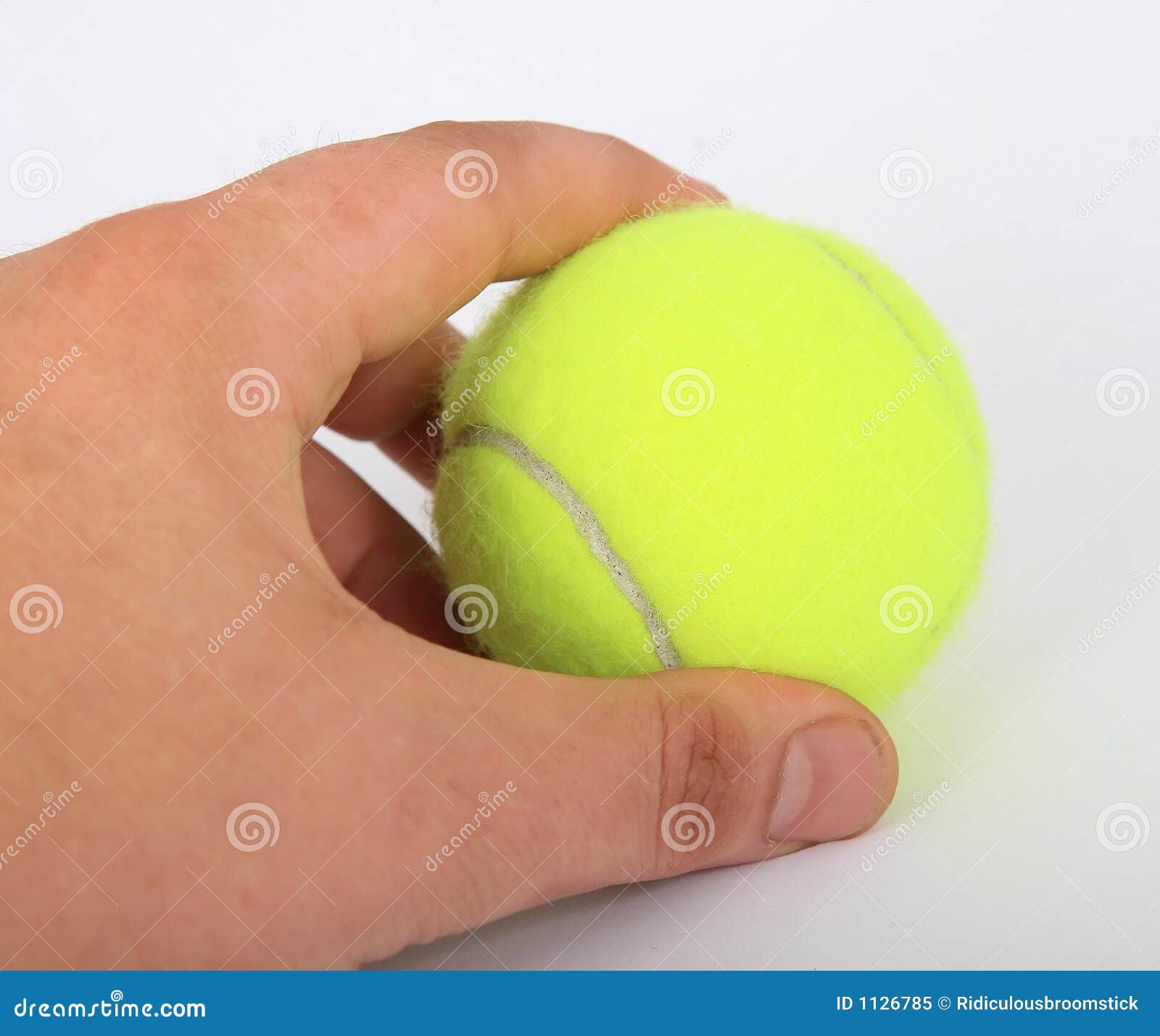 Tennis Ball and a hand stock image. Image of copyspace 1126785