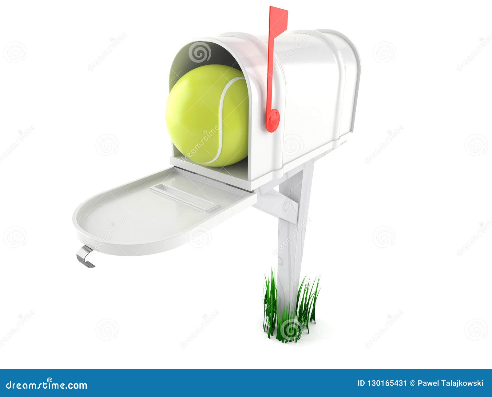 Tennis ball inside mailbox stock illustration. Illustration of leisure