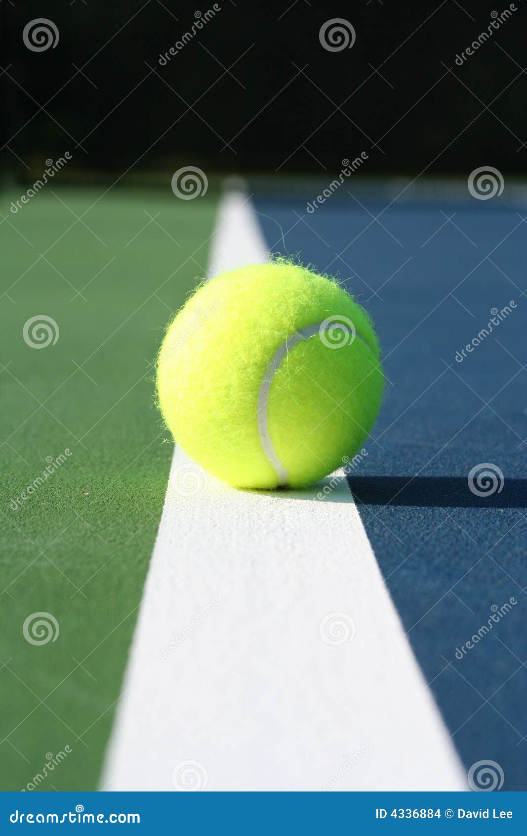 Tennis ball on line stock photo. Image of point, limiting 4336884
