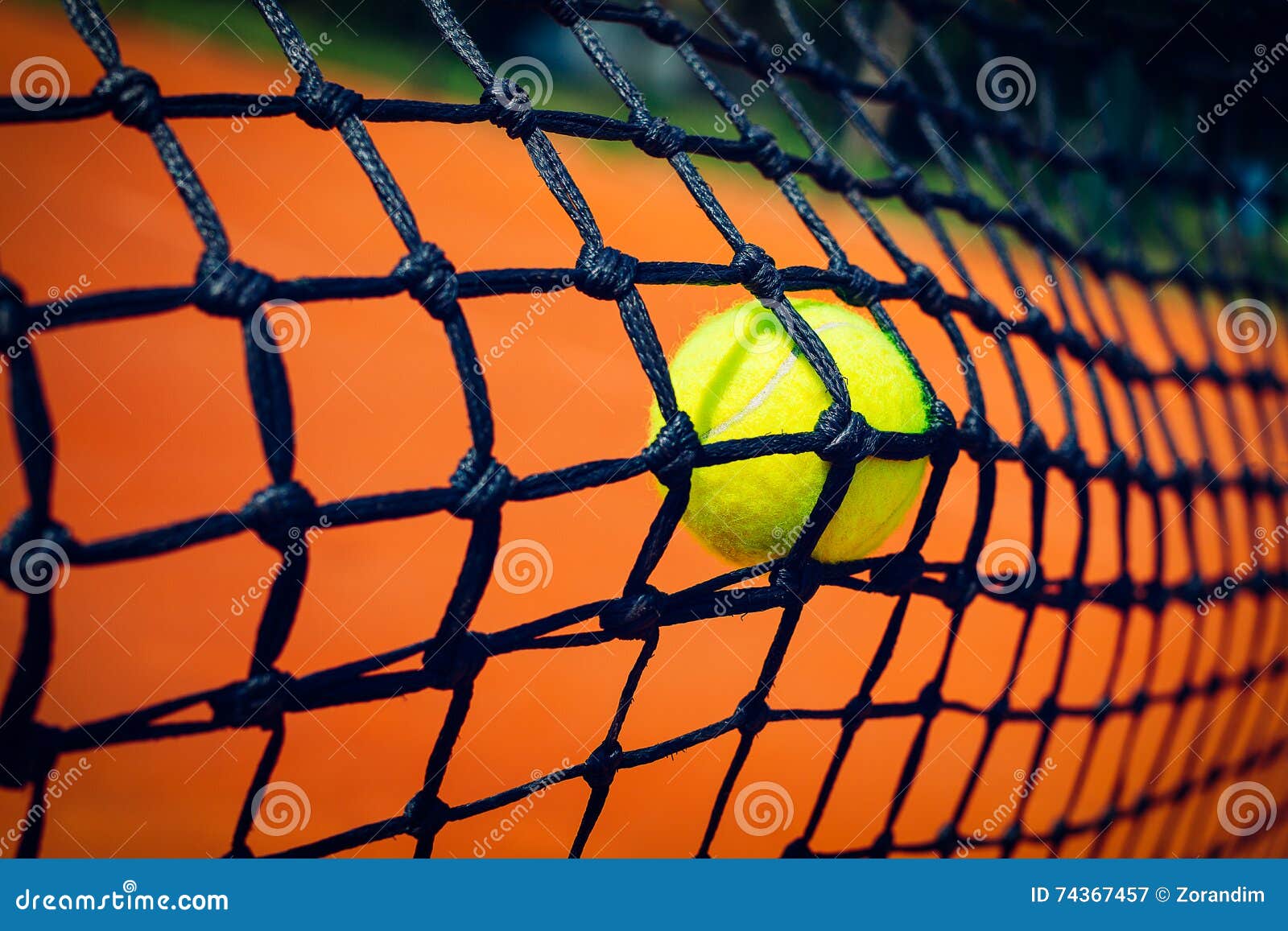 Tennis ball in net stock image. Image of competition 74367457