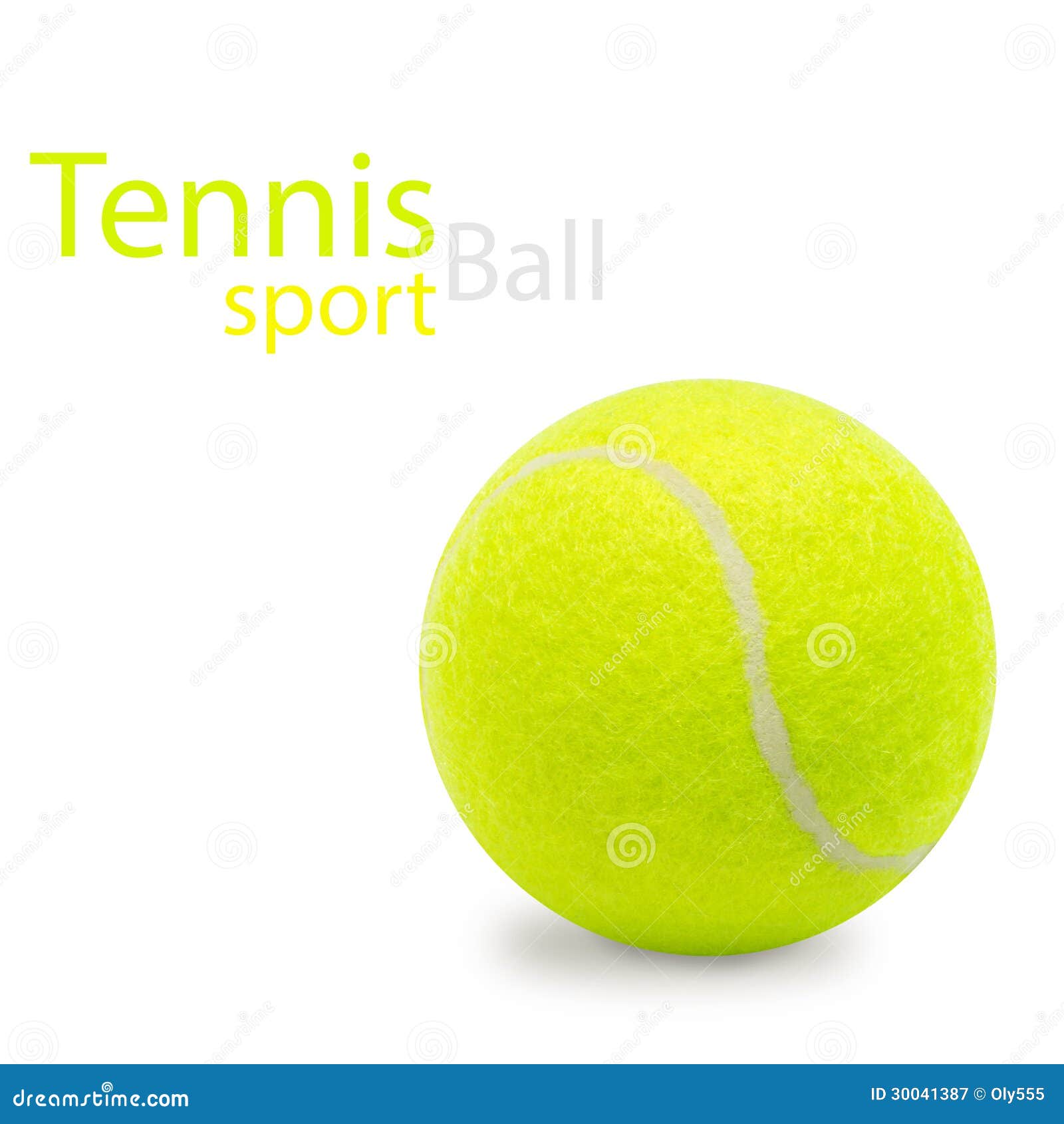 Tennis ball on white stock image. Image of sphere, object 30041387