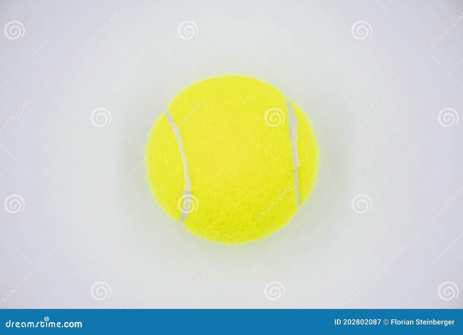 Tennis Ball on White Background Stock Image Image of indoors, face
