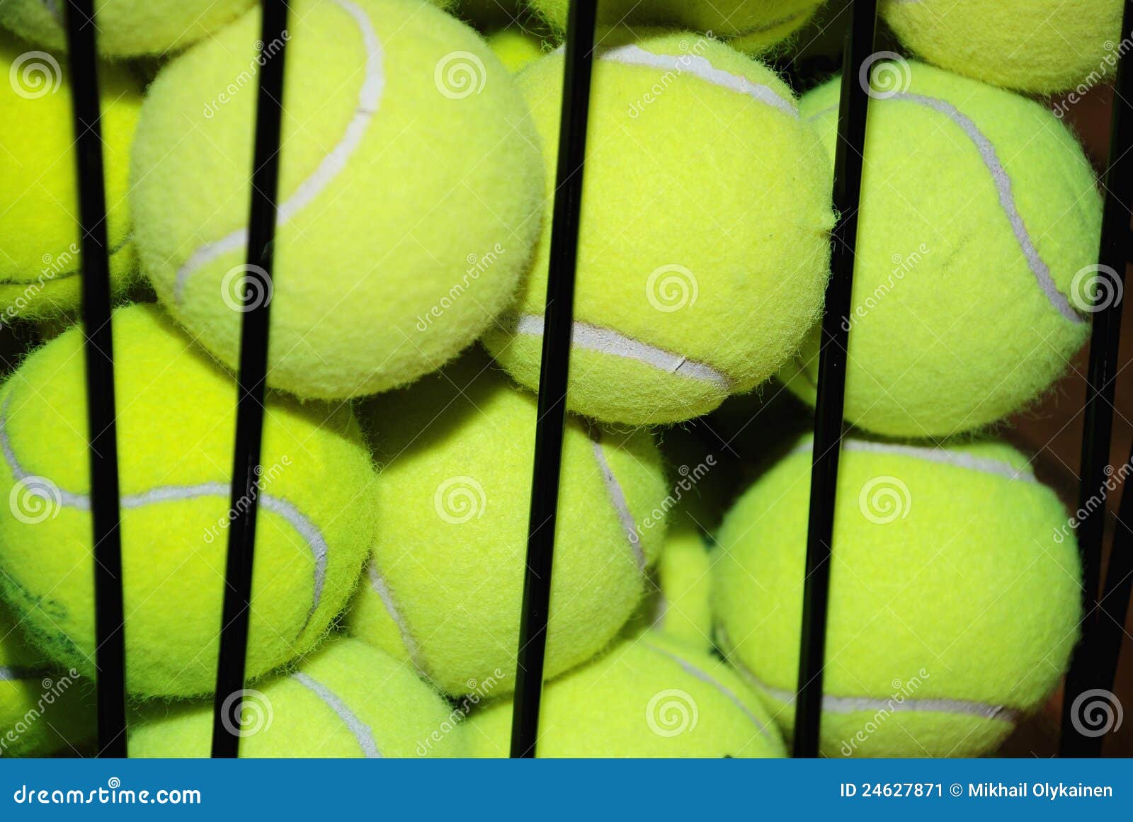 Tennis balls in a basket stock image. Image of ball, sphere 24627871