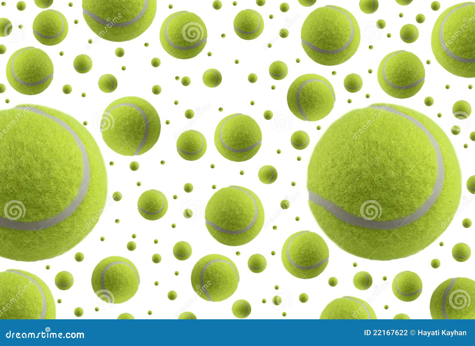 Tennis Balls Rain Isolated on White Background Stock Photo Image of