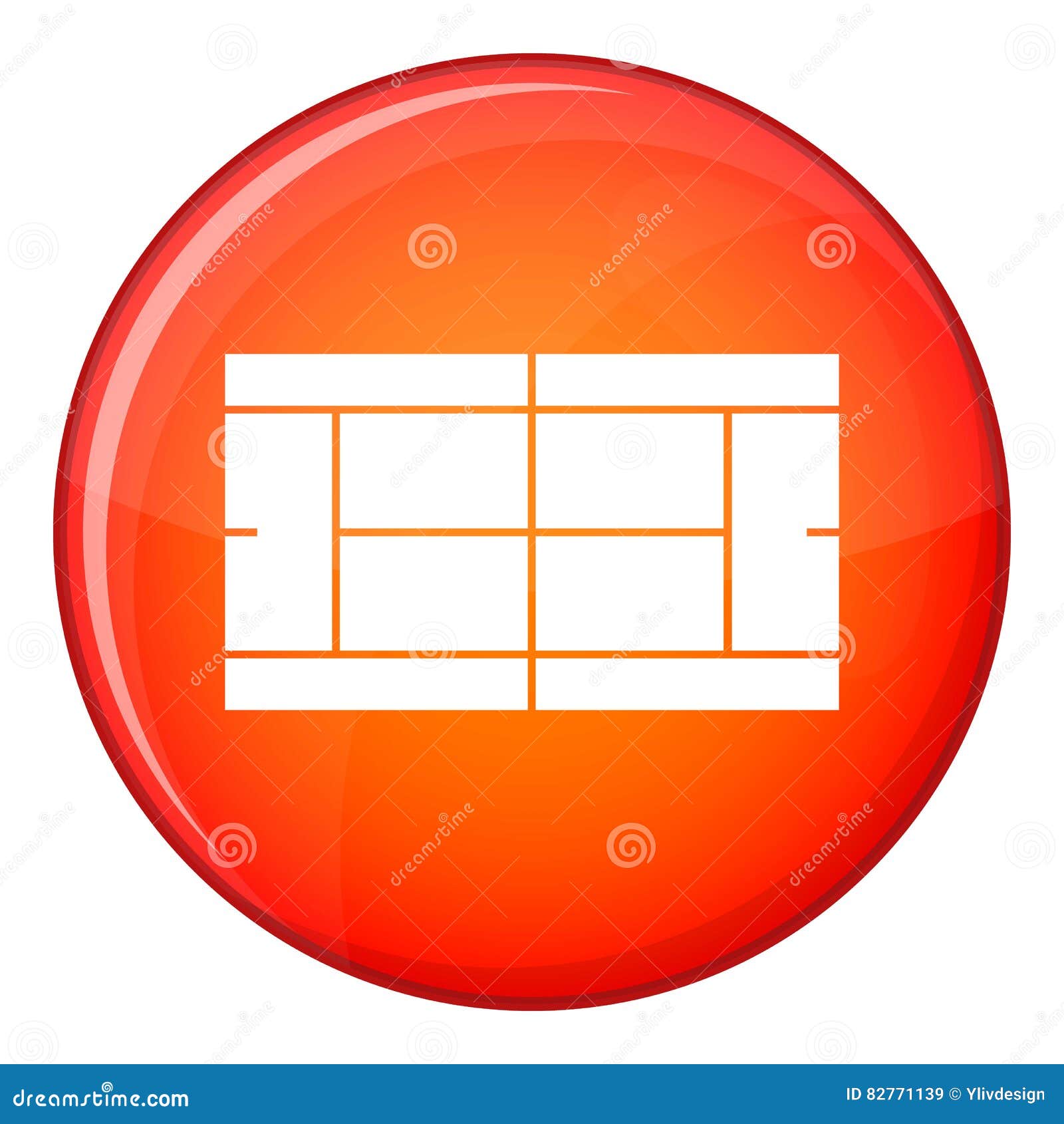 Tennis Court Icon, Flat Style Stock Vector - Illustration of match