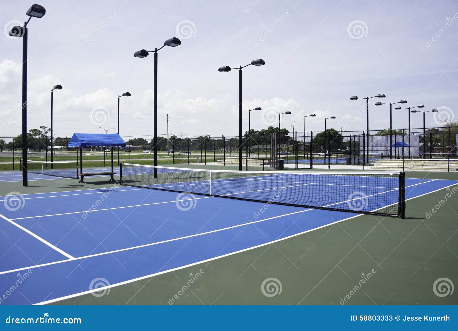 Tennis Courts In New York, Central Park In Autumn Aerial Stock Image