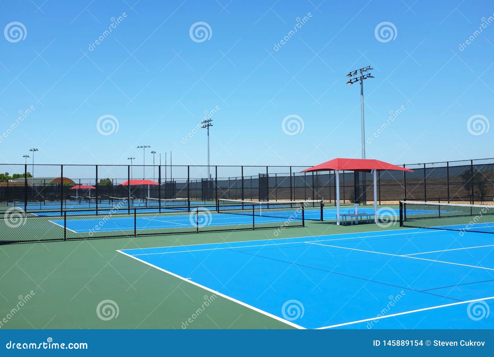 Tennis Courts at the Great Park Tennis Facility Editorial Stock Image