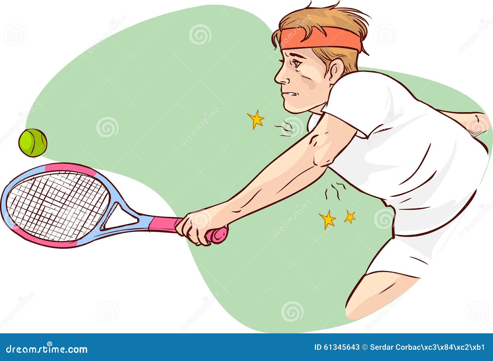 Tennis Elbow Tear In The Common Extensor Tendon Of The Arm Cartoon Vector