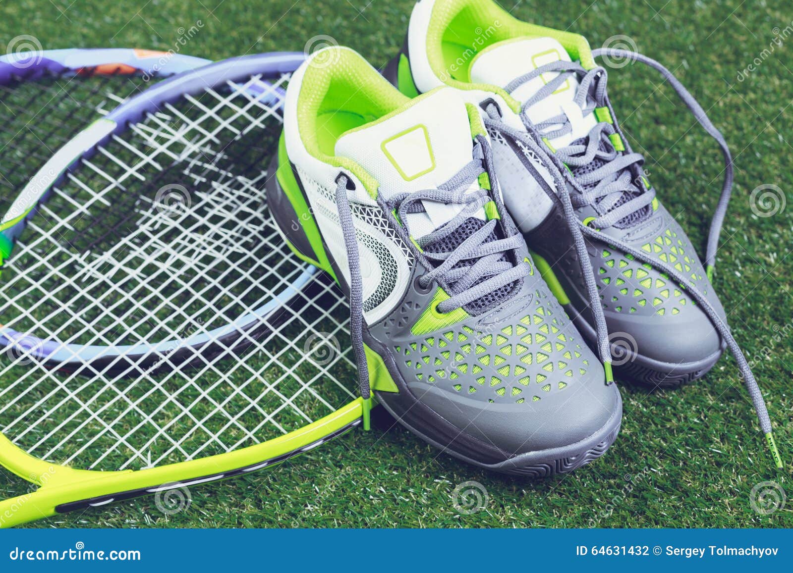 Tennis equipment stock photo. Image of player, yellow - 64631432