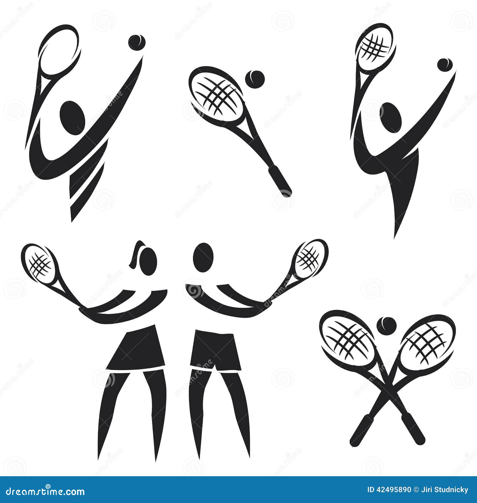 Tennis icons. stock vector. Illustration of serving, sport 42495890