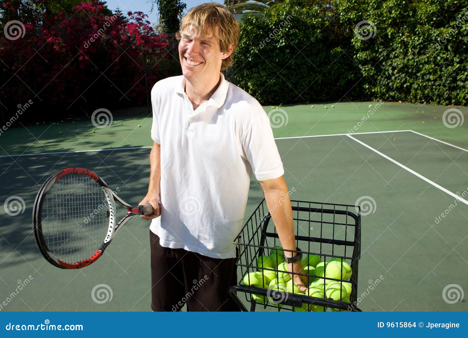 Tennis Instructor Teaching stock photo. Image of coach 9615864