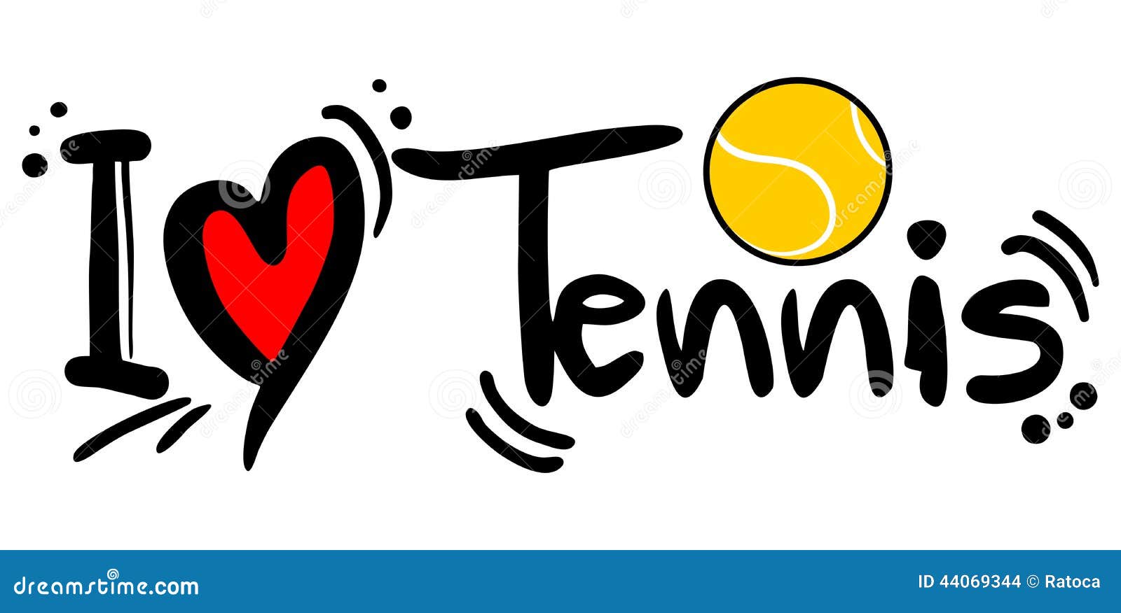 Tennis love stock vector. Illustration of outdoor, message 44069344