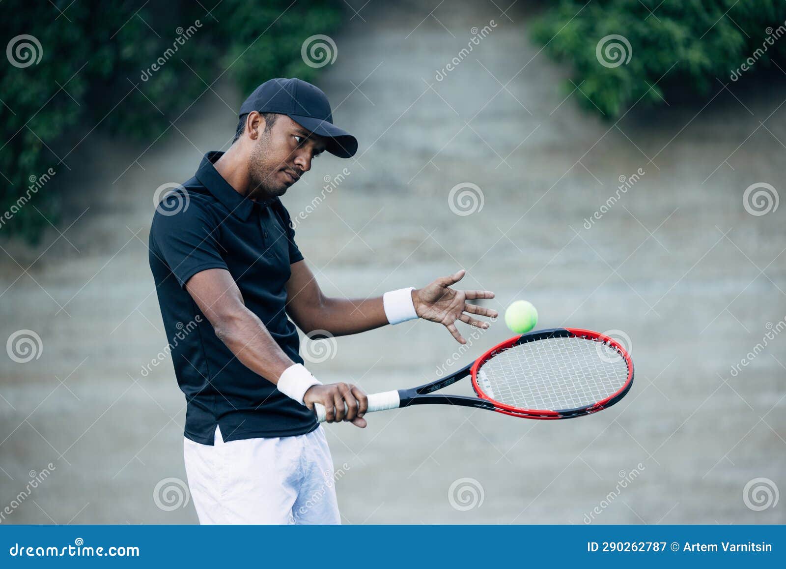 Tennis Player Returning the Ball Stock Image Image of real, outdoors