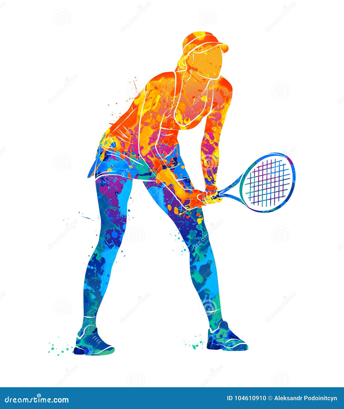 tennis player, silhouette