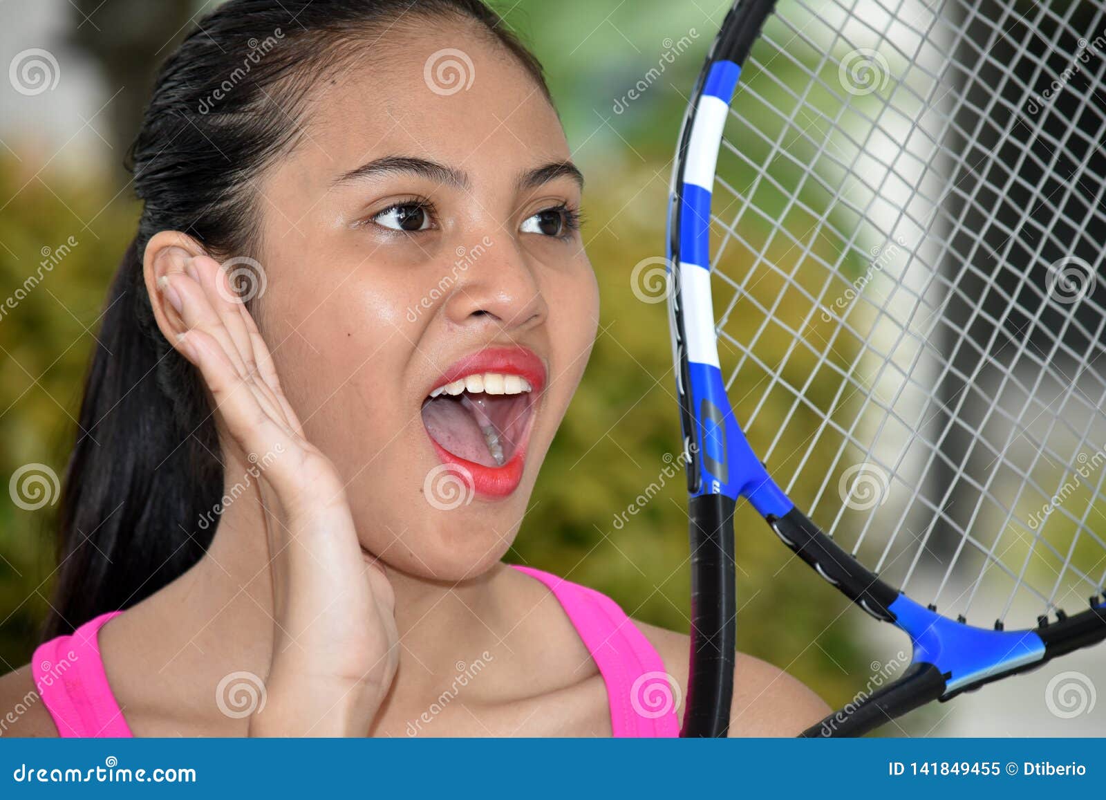 A Tennis Player Yelling stock image. Image of playing 141849455