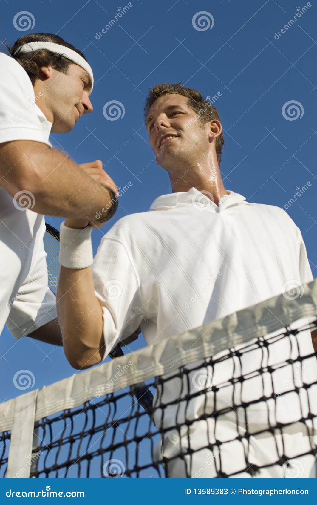 Tennis Players Shaking Hands Stock Image Image of people, leisure
