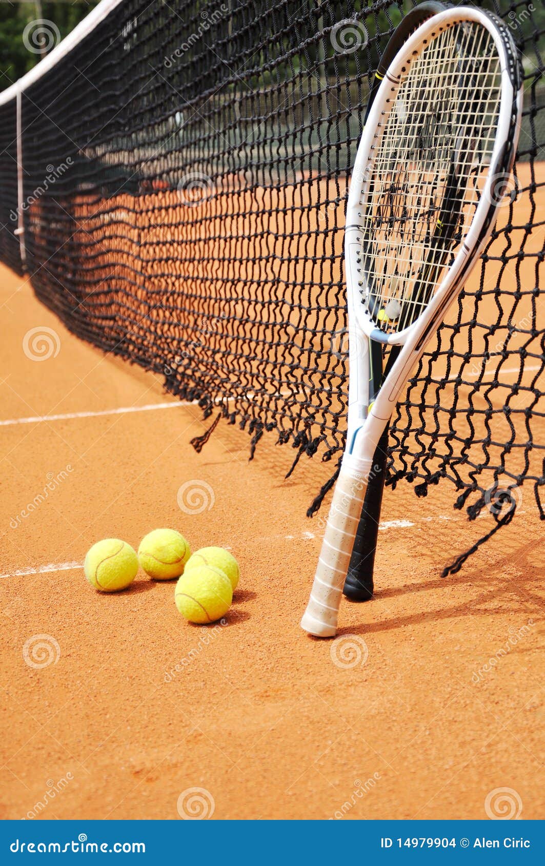 Tennis rackets and balls stock photo. Image of sports 14979904