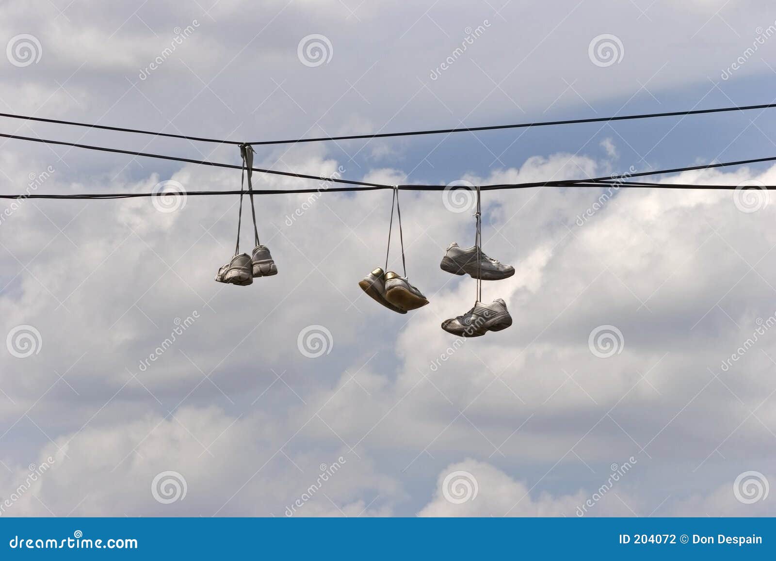 Tennis Shoes in Gang Territory Stock Photo - Image of danger, shoes: 204072