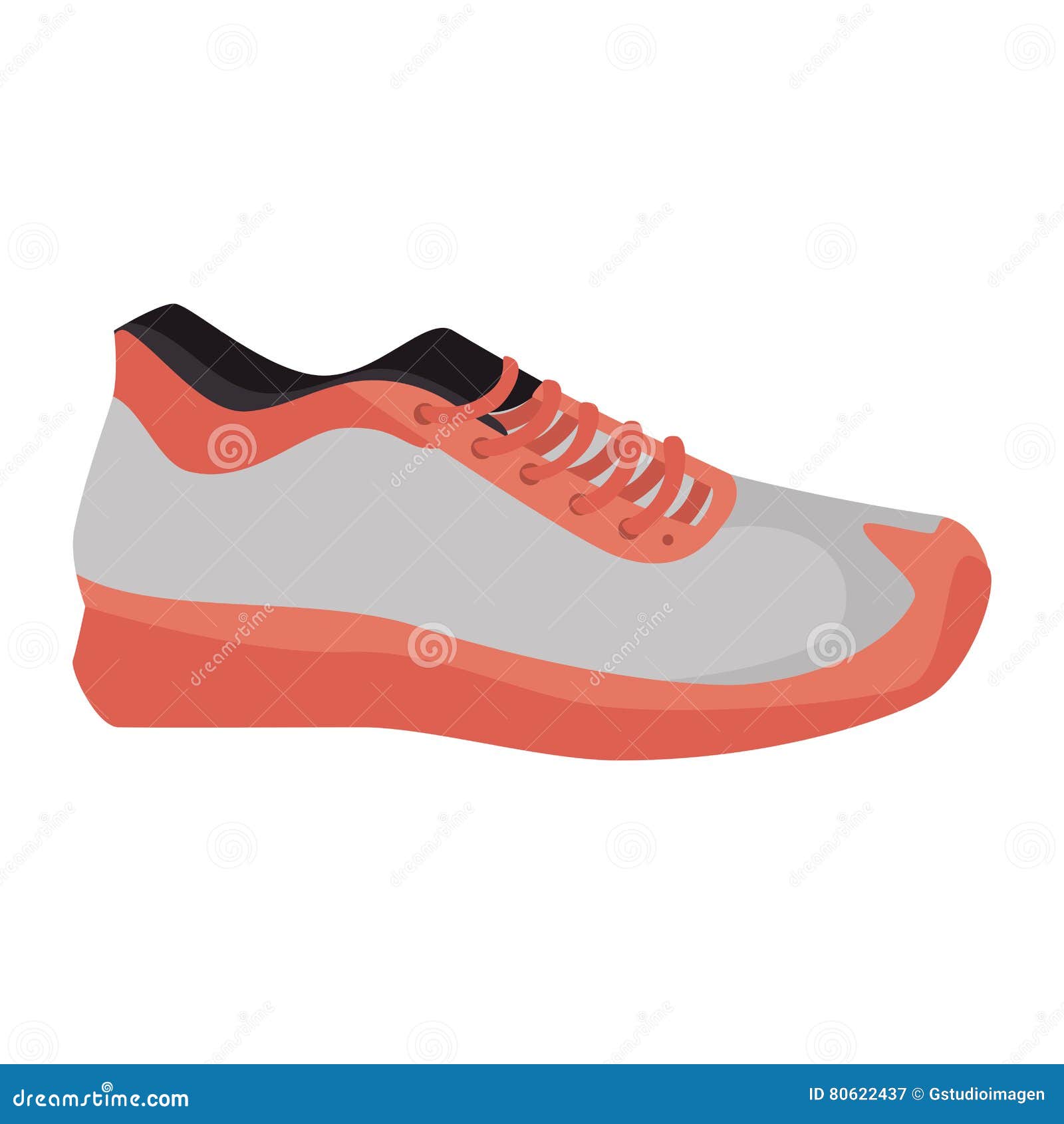 Tennis Shoes Sport Isolated Icon Stock Vector - Illustration of flat ...