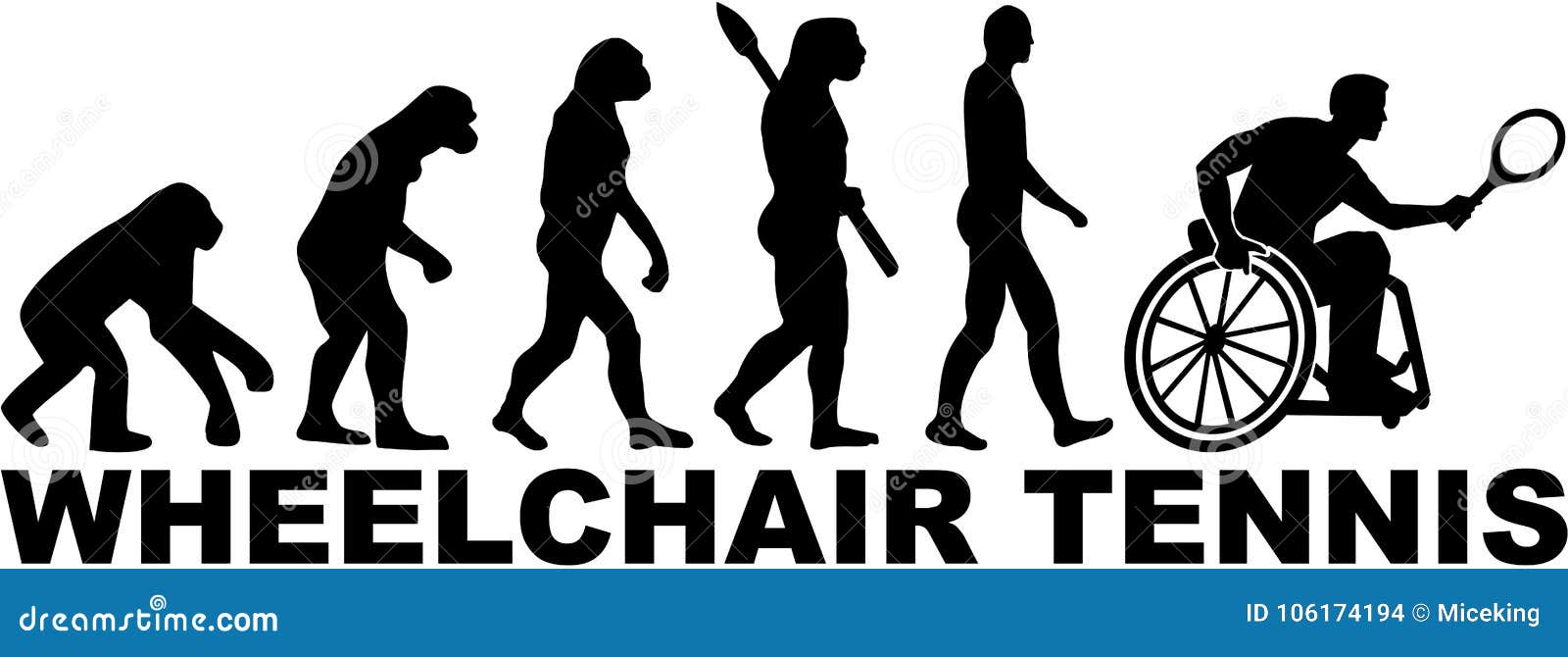 Tennis Su Sedia A Rotelle Di Evoluzione Illustrazione Tennis Su Sedia A Rotelle Di Evoluzione Illustrazione