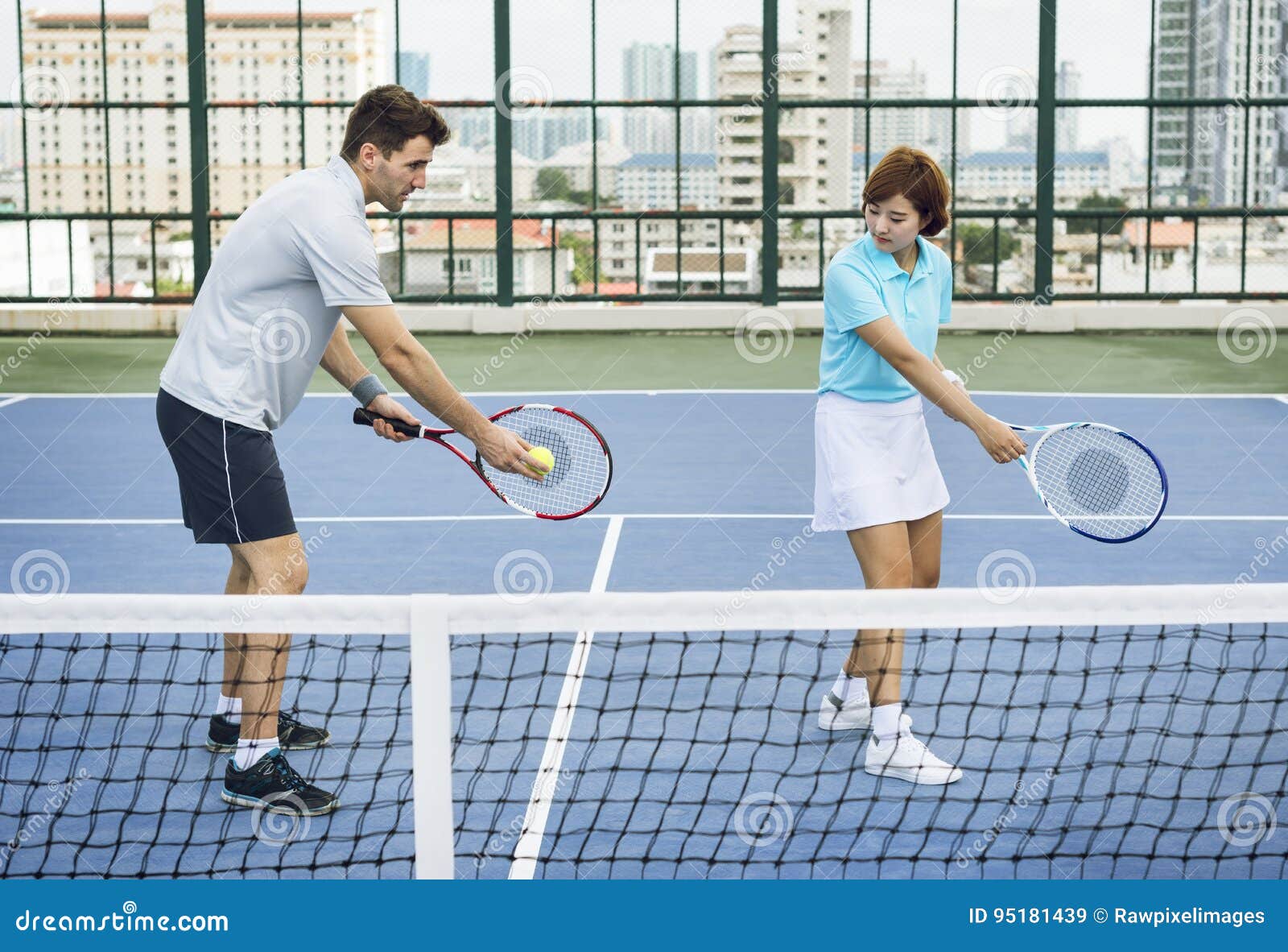 Tennis Training Coaching Exercise Athlete Active Concept Stock Image