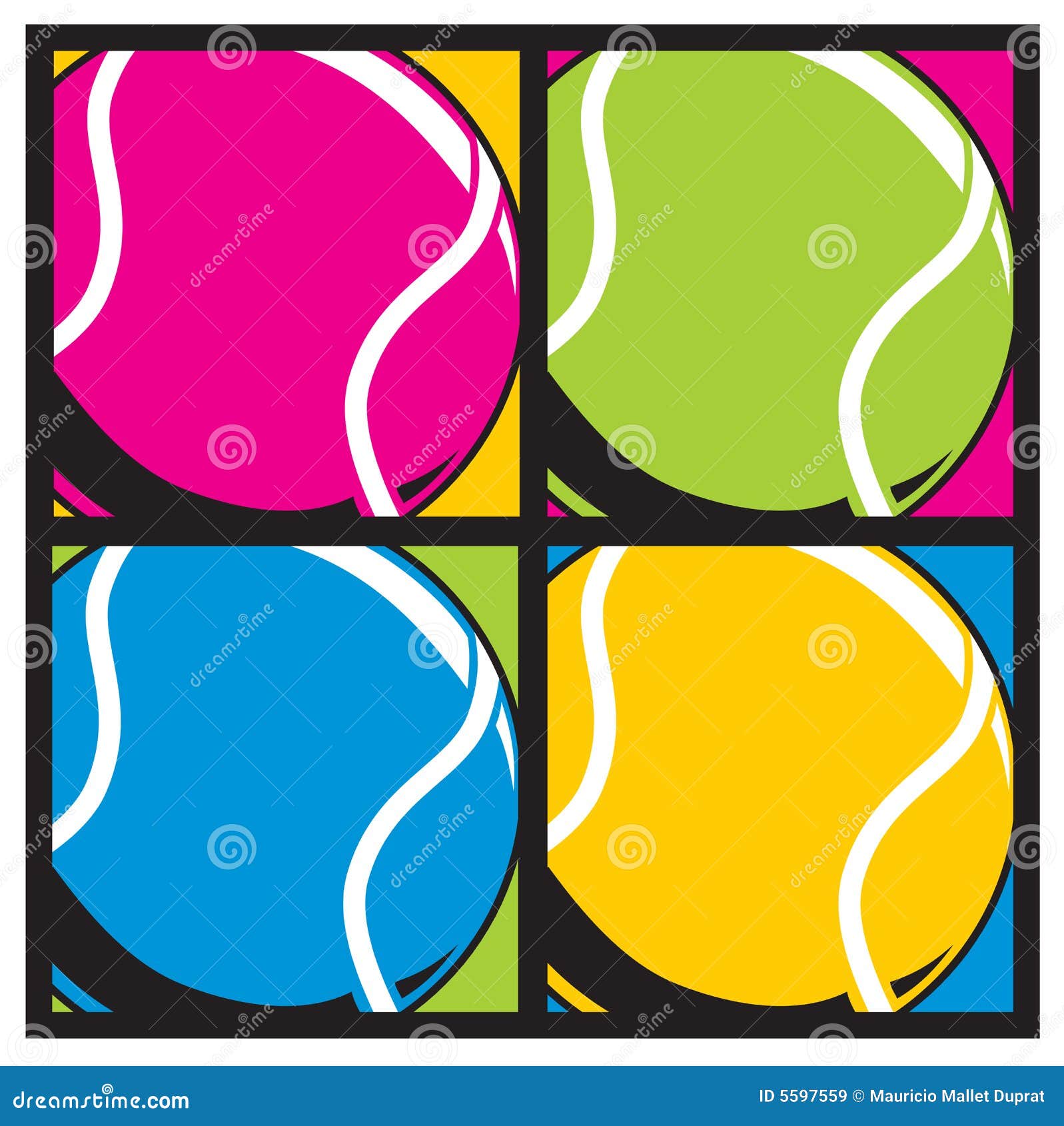 Tennisballs colors. stock vector. Illustration of saturated 5597559