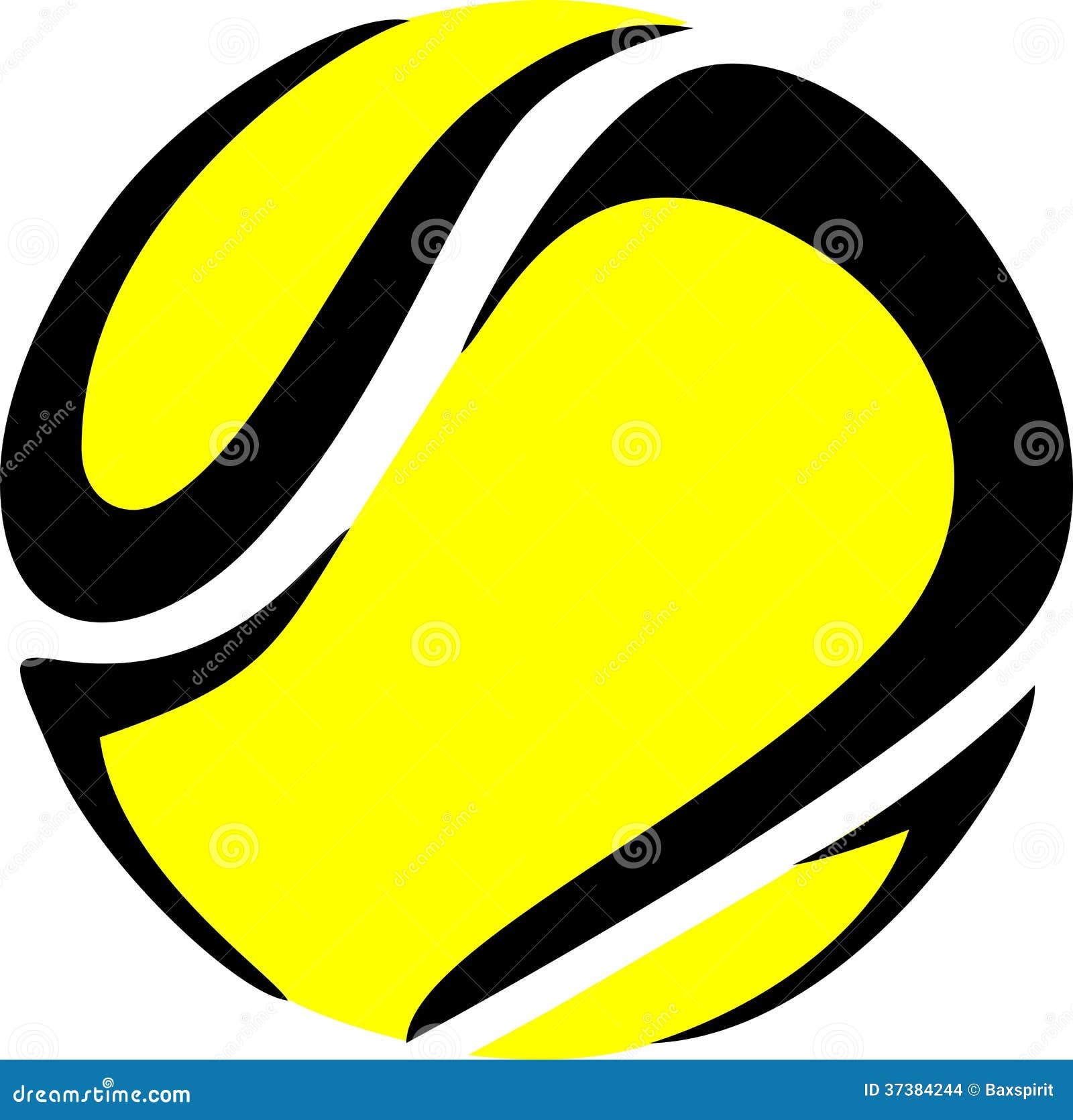 Sportlogo av tennisbollen